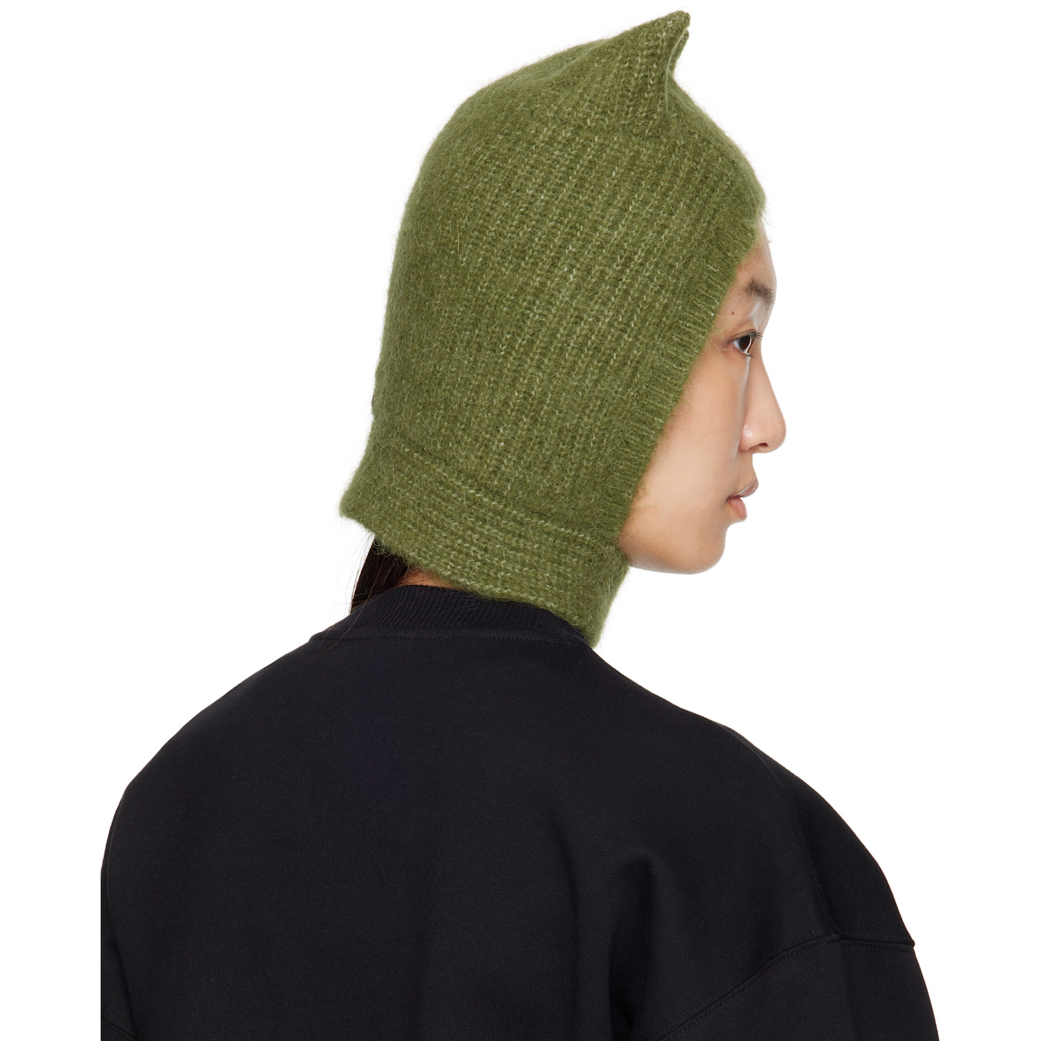  Coperni Green Knitted Horn Beanie 