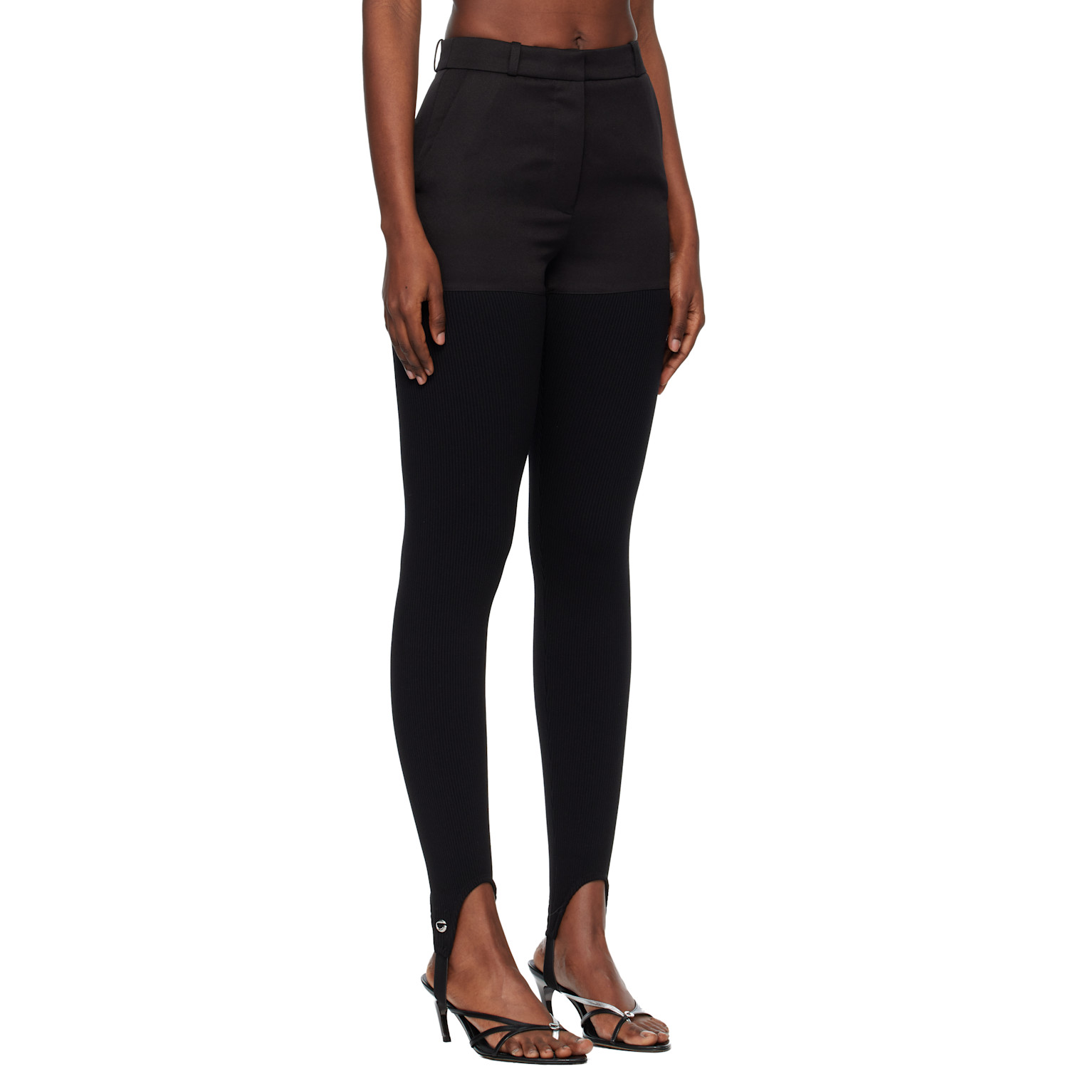  Coperni Black Hybrid Rib Trousers 