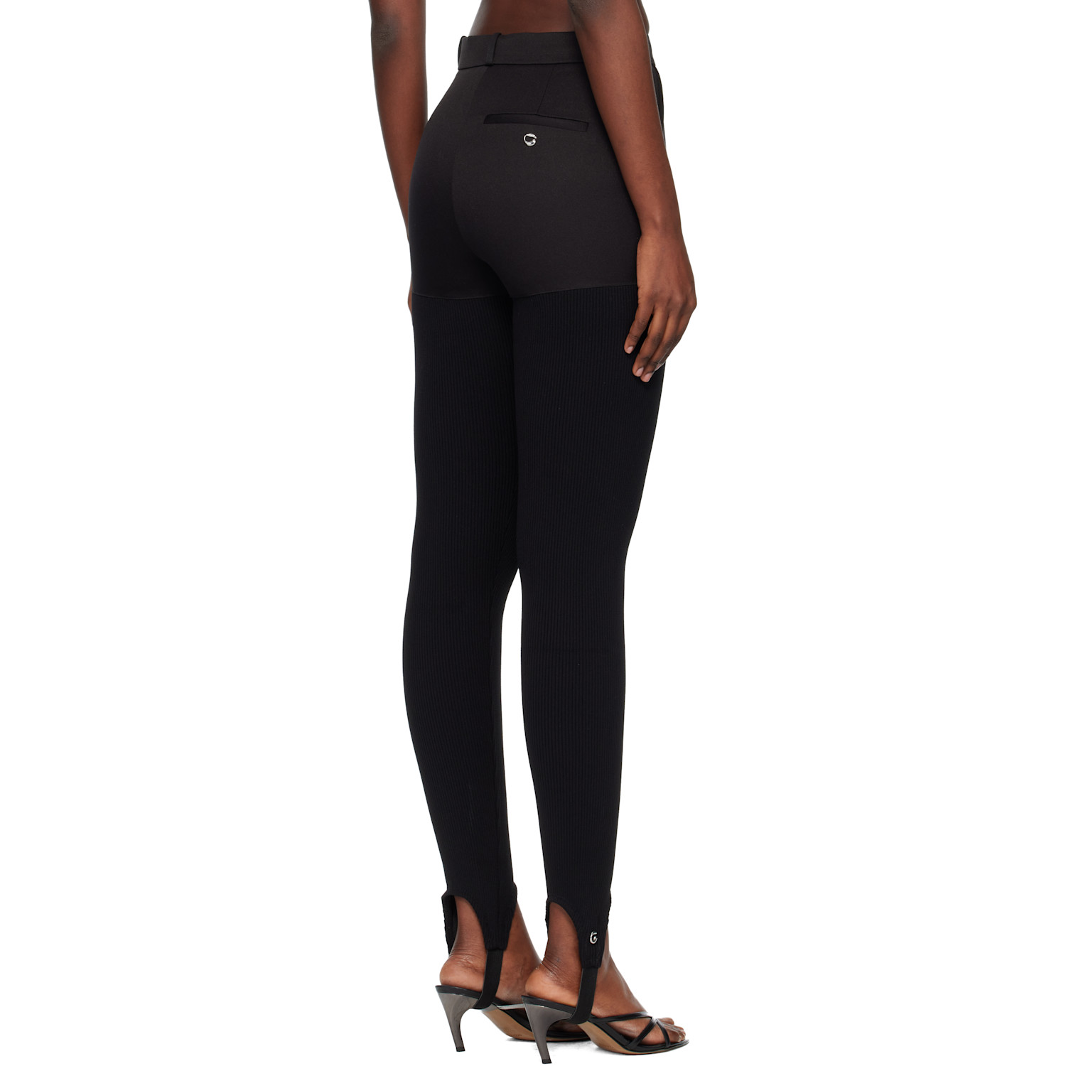  Coperni Black Hybrid Rib Trousers 
