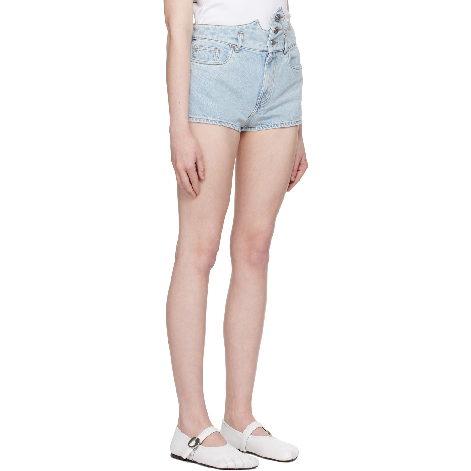  Coperni Blue Disney Crown Denim Shorts 