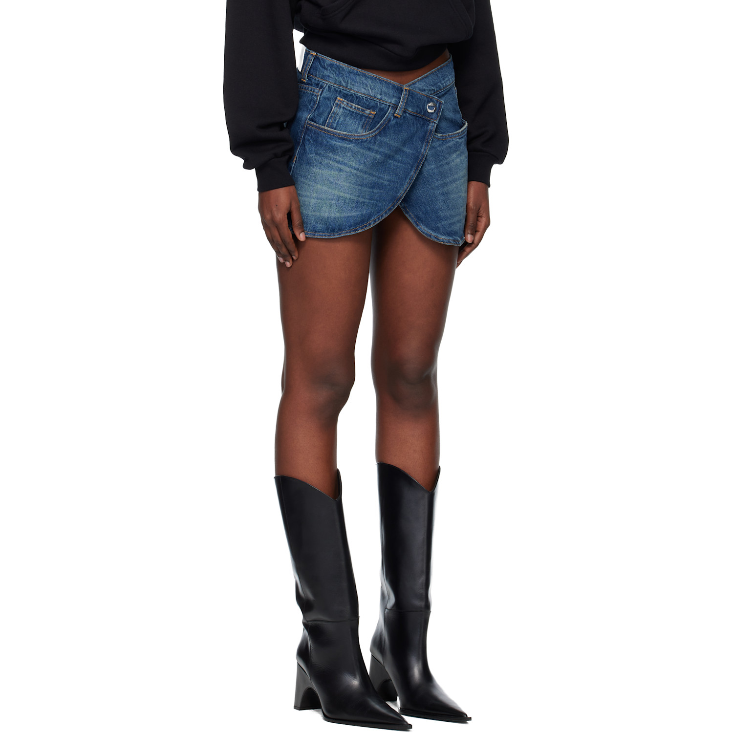 Coperni Blue Wrap Denim Miniskirt 