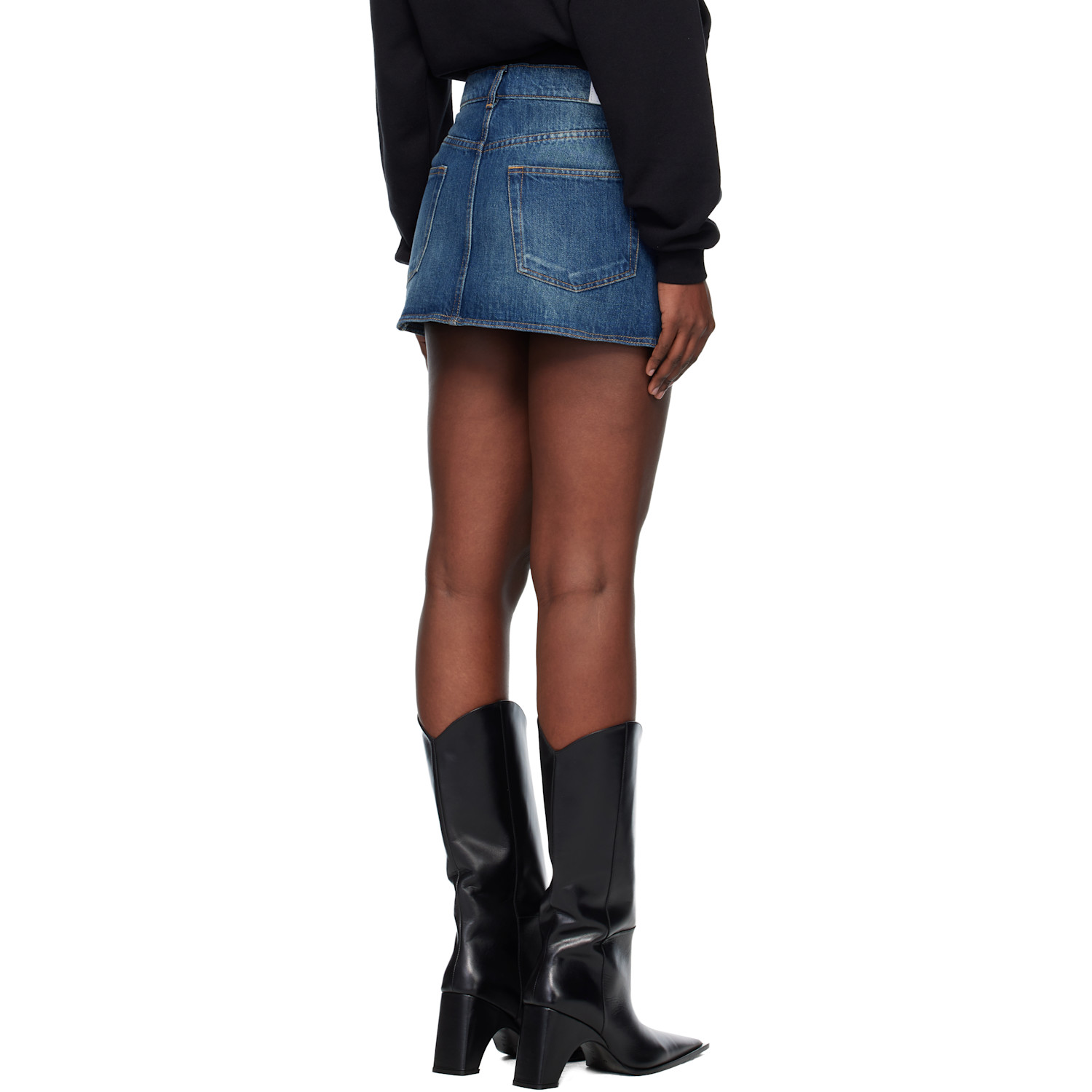  Coperni Blue Wrap Denim Miniskirt 