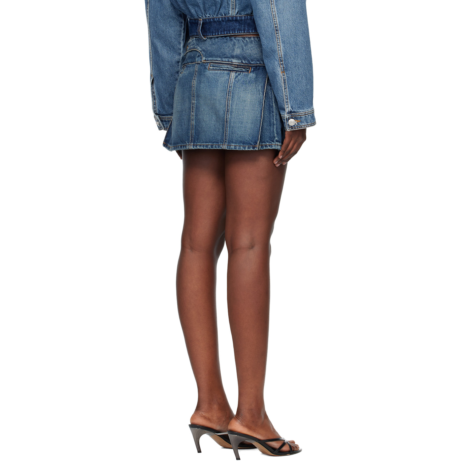  Coperni Blue Yoke Denim Miniskirt 