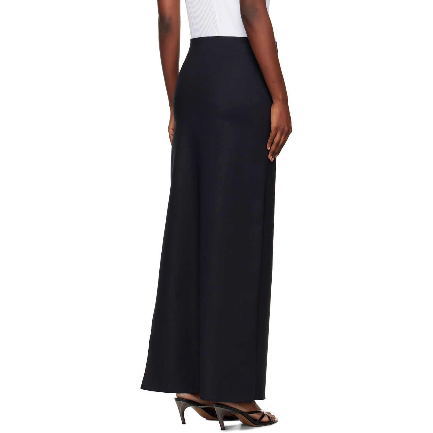  Coperni Black Garter Belt Maxi Skirt 