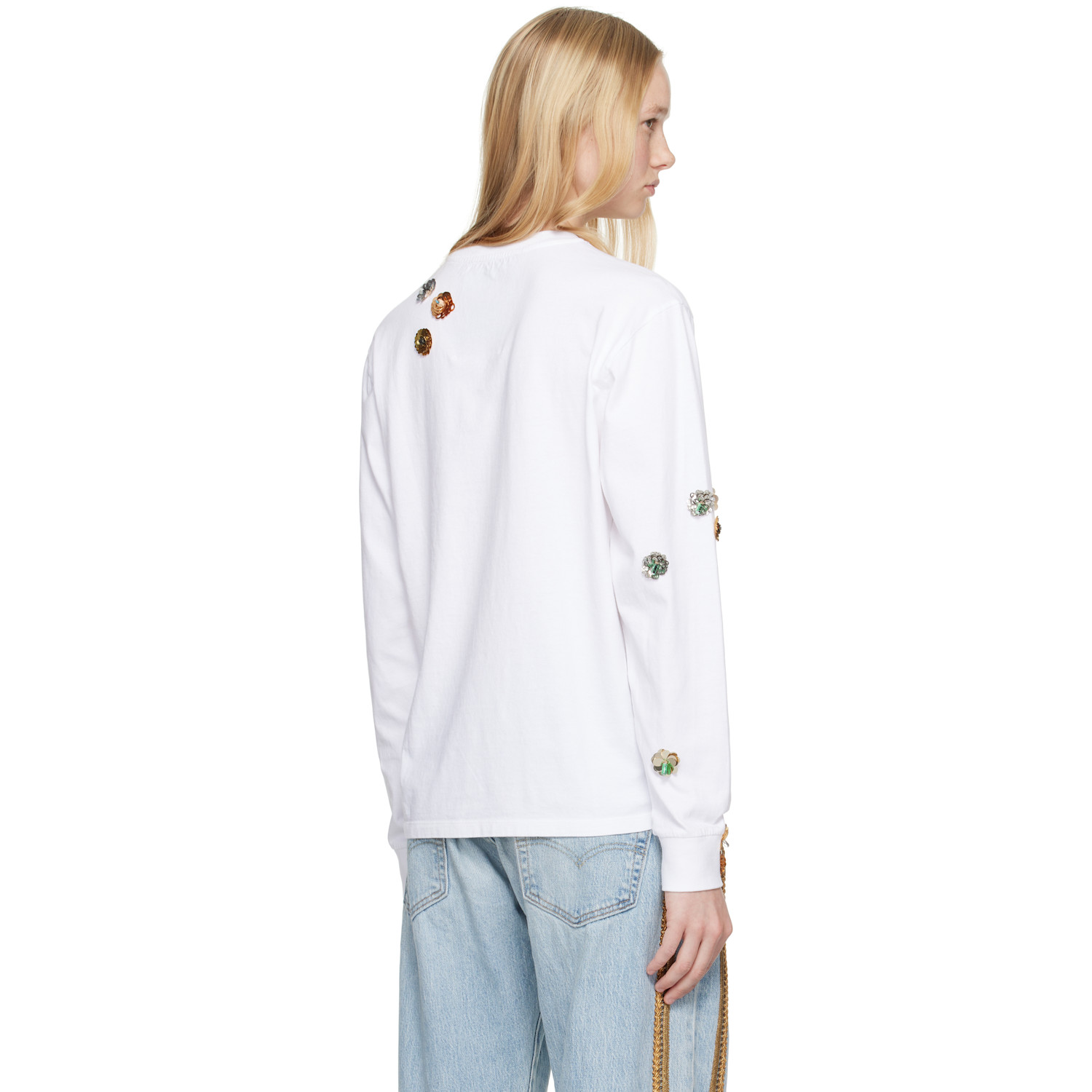  Coperni White Disney Mickey Long-sleeved T-shirt 