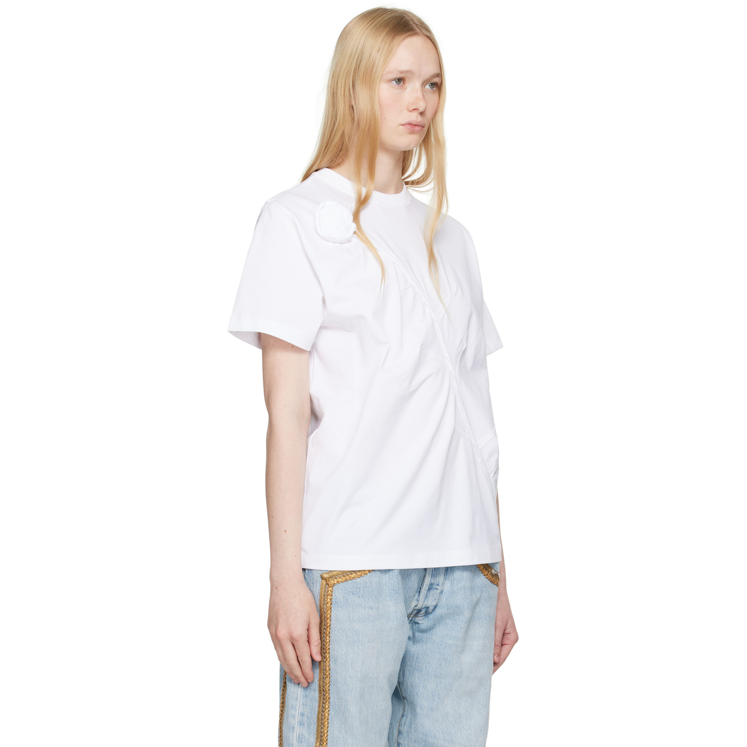  Coperni White Disney Rose T-shirt 