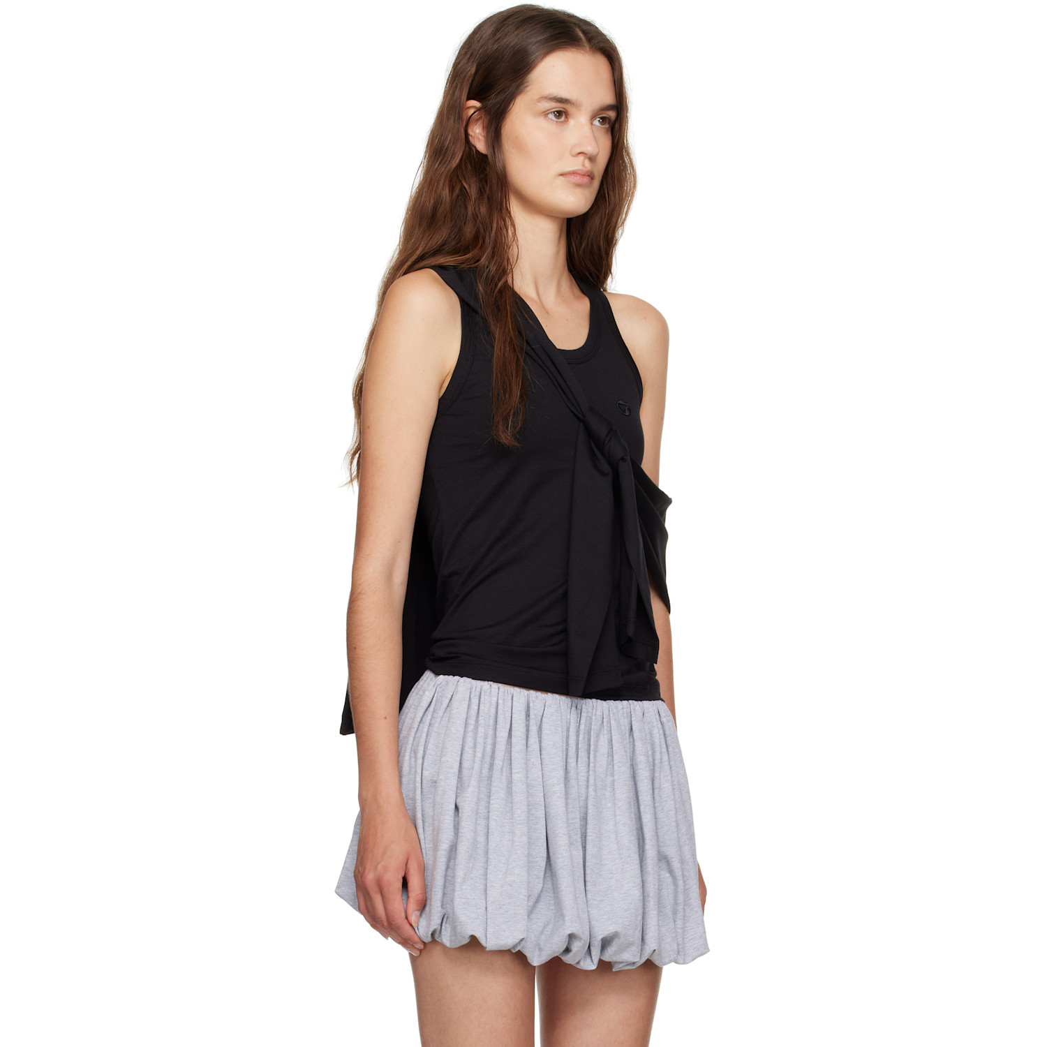 Coperni Black Knotted Jersey Tank Top 