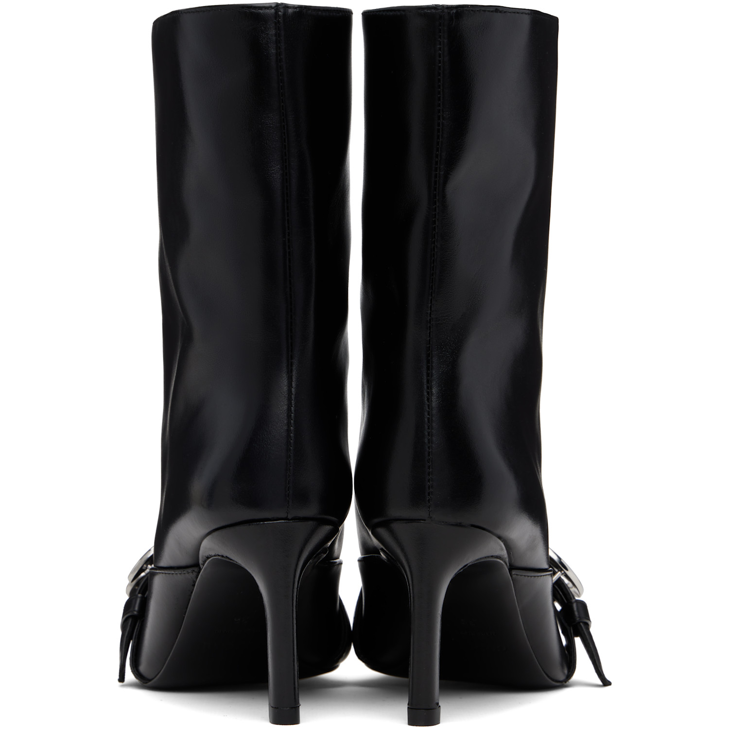  Coperni Black Ankle Heeled Belt Boots 