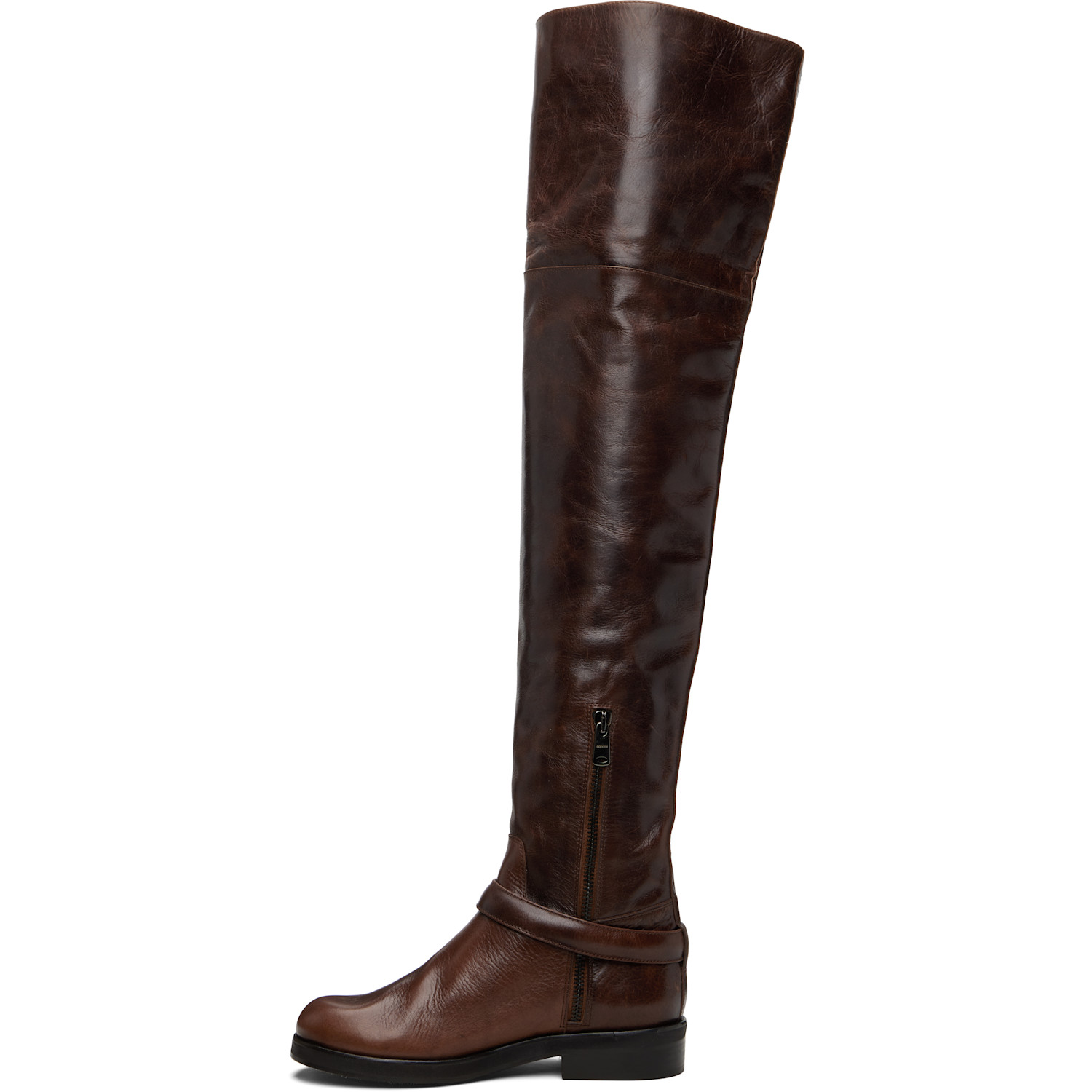  Coperni Brown Belt High Cavalier Tall Boots 