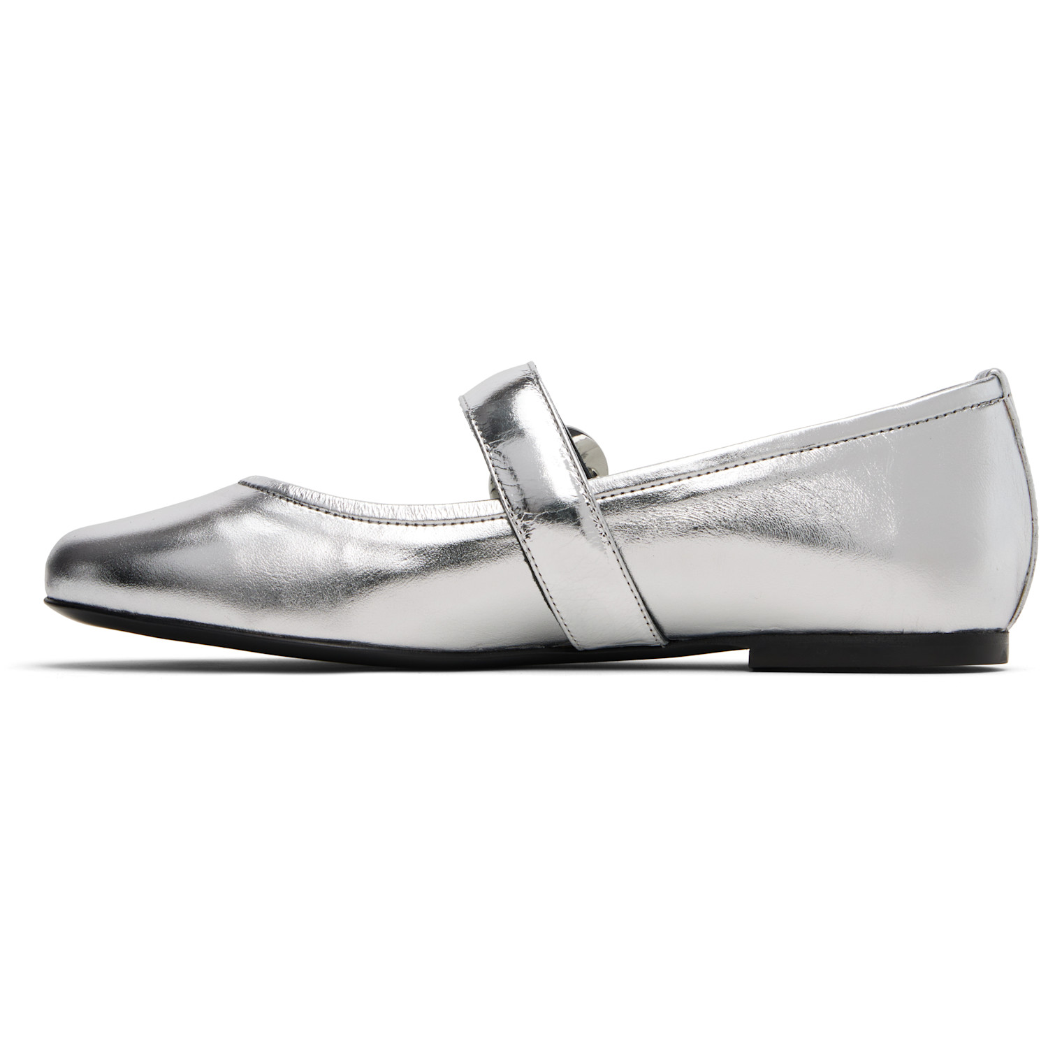  Coperni Silver Belt Ballerina Flats 