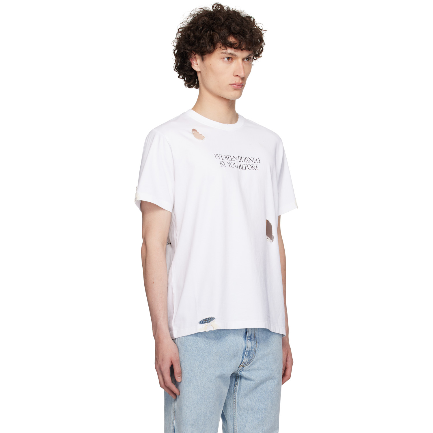  Coperni White Disney 'burned By You Before' Boxy T-shirt 