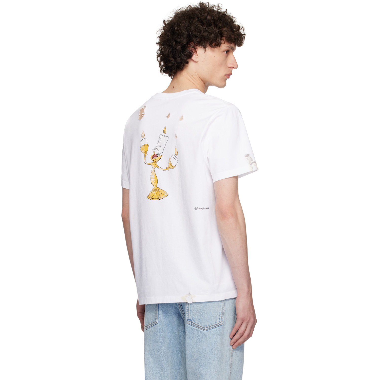 Coperni White Disney 'burned By You Before' Boxy T-shirt 