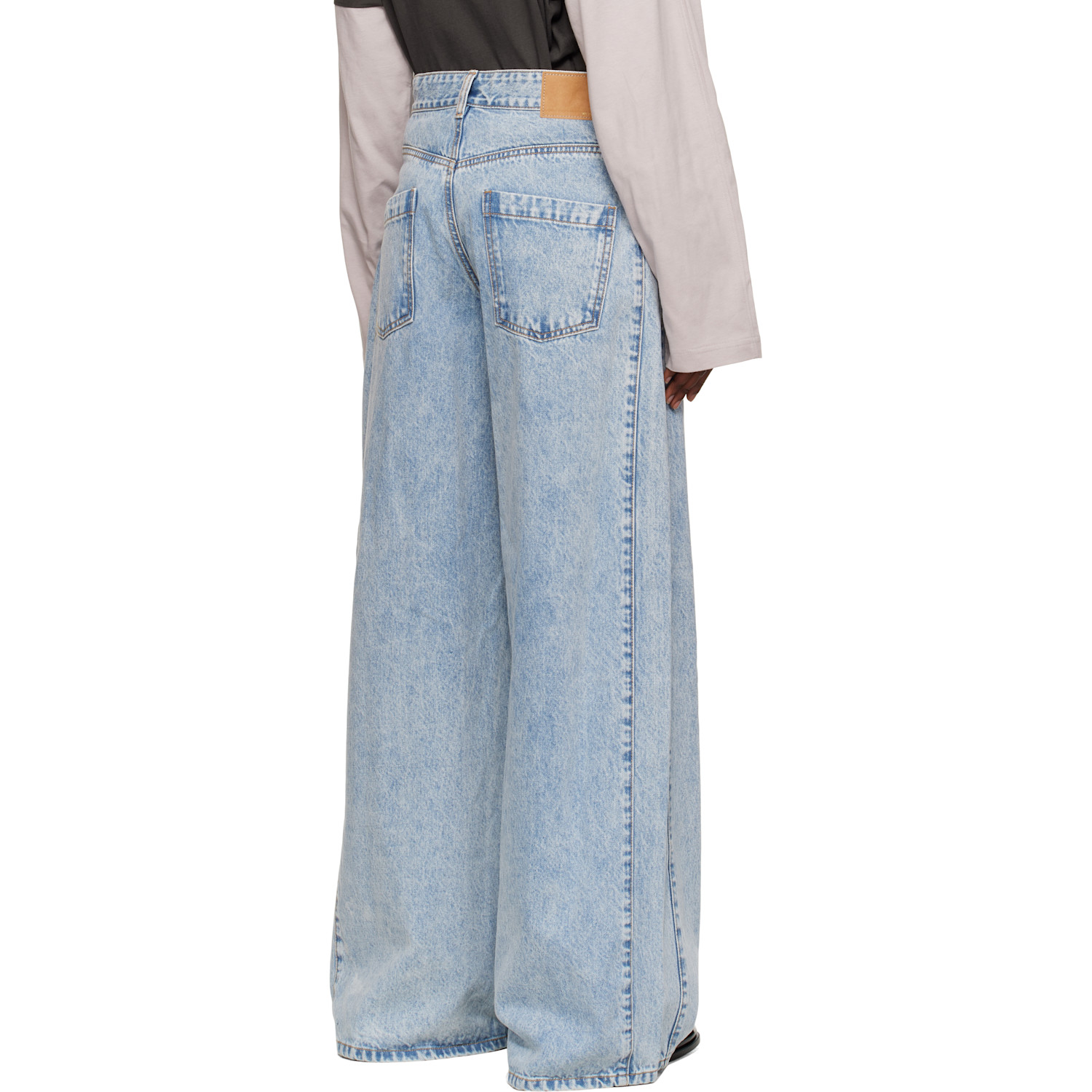  We11done Blue Oversized Low-rise Jeans 