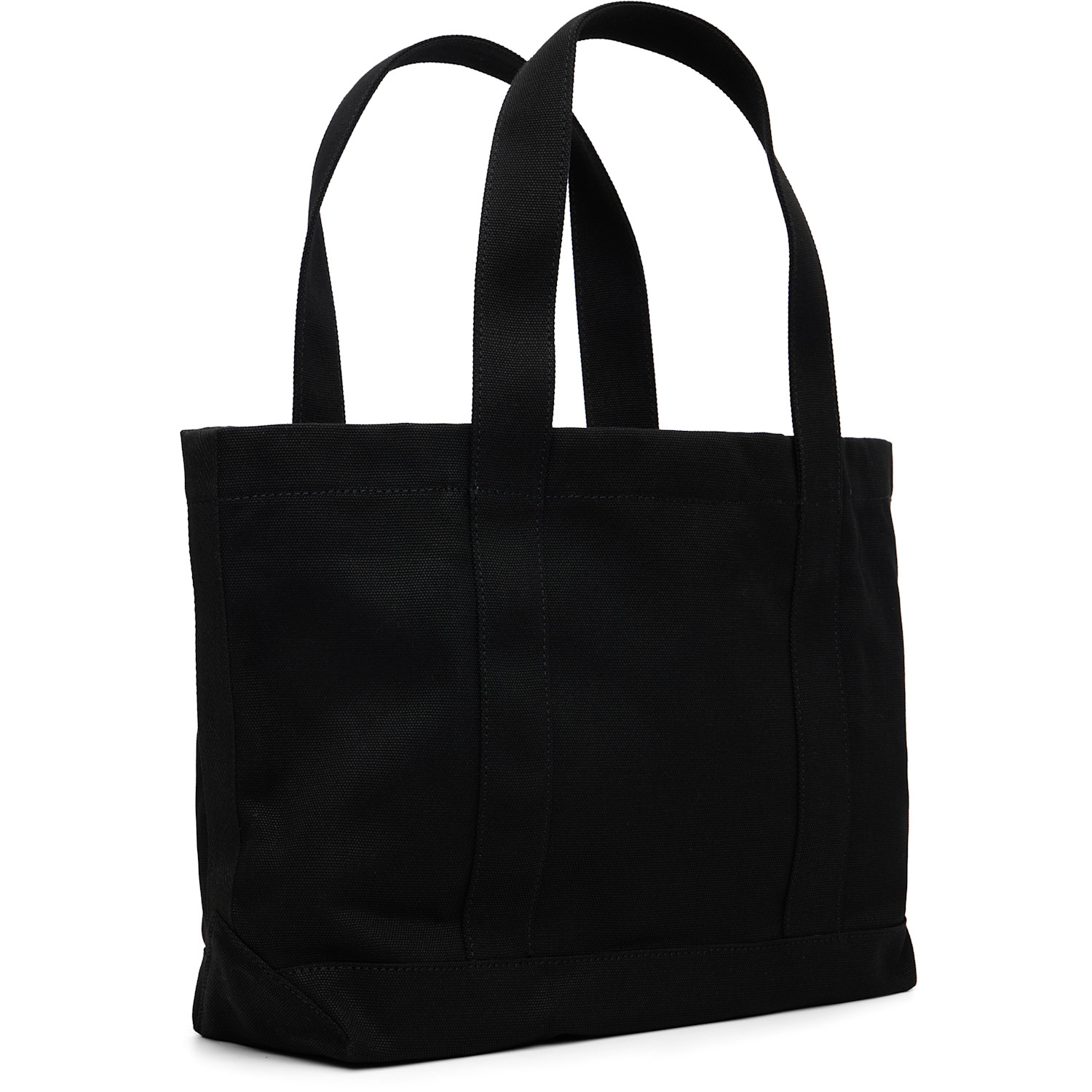  We11done Black Varsity Canvas Tote 