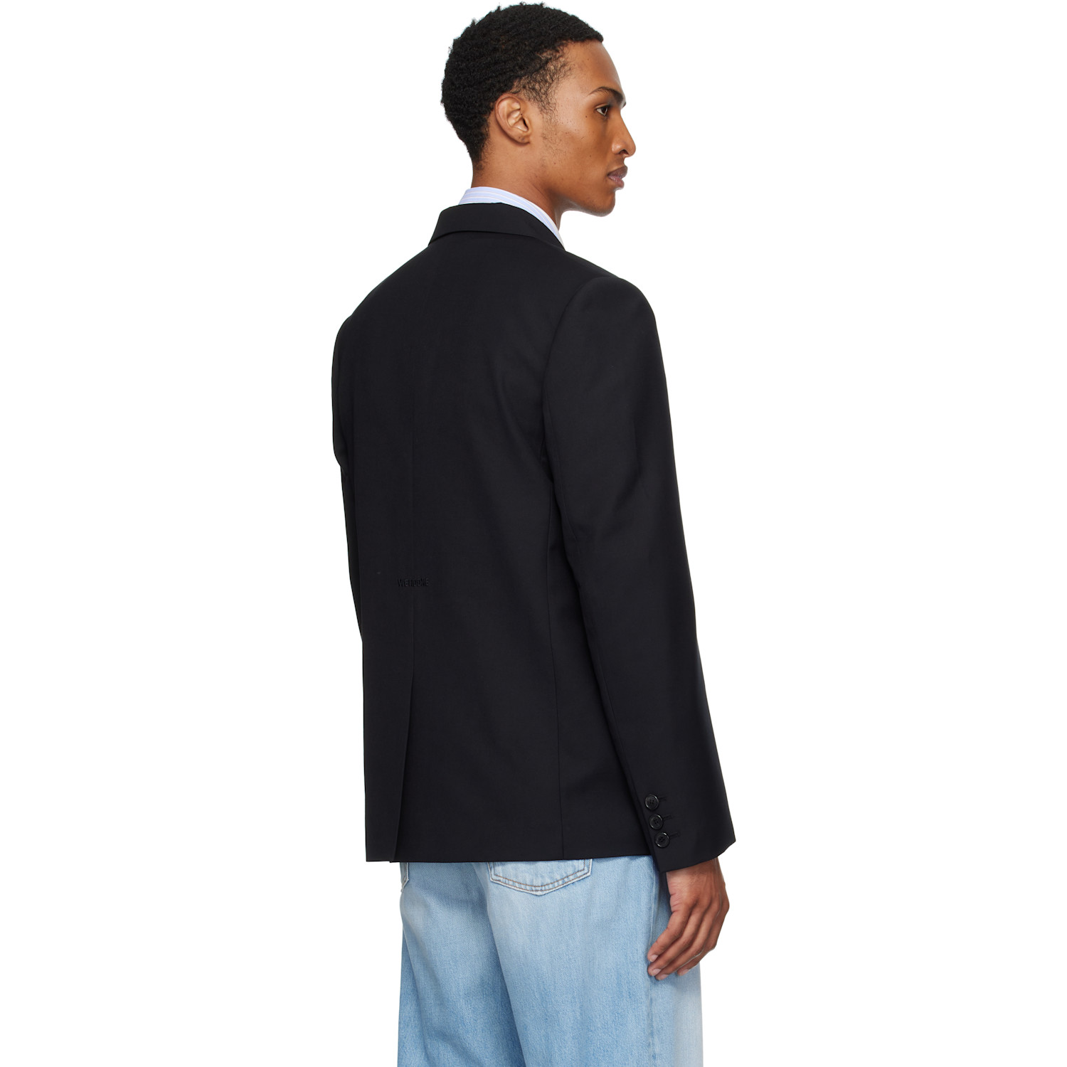  We11done Black Button Blazer 