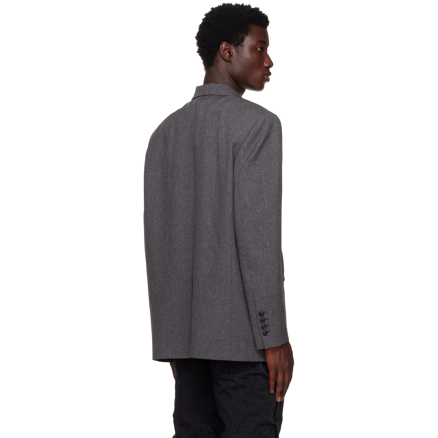  We11done Gray Oversized Suit Blazer 