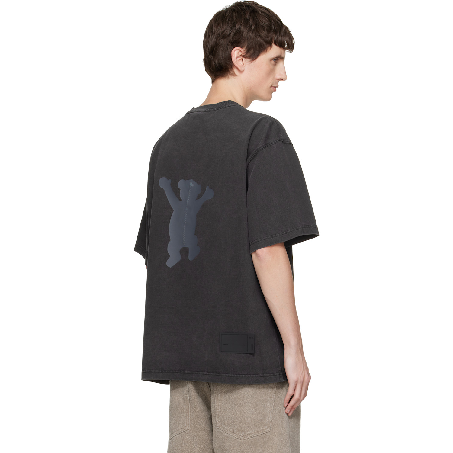  We11done Gray Teddy Logo T-shirt 