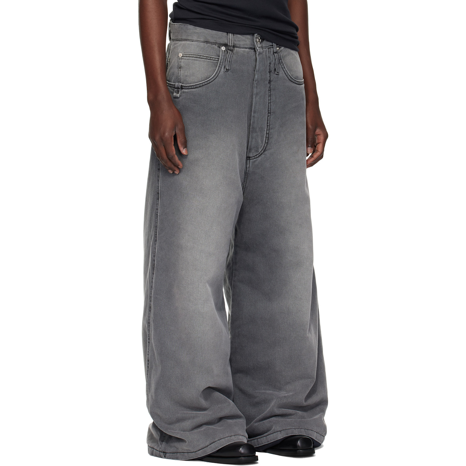  Lu'u Dan Gray Wadded Jeans 