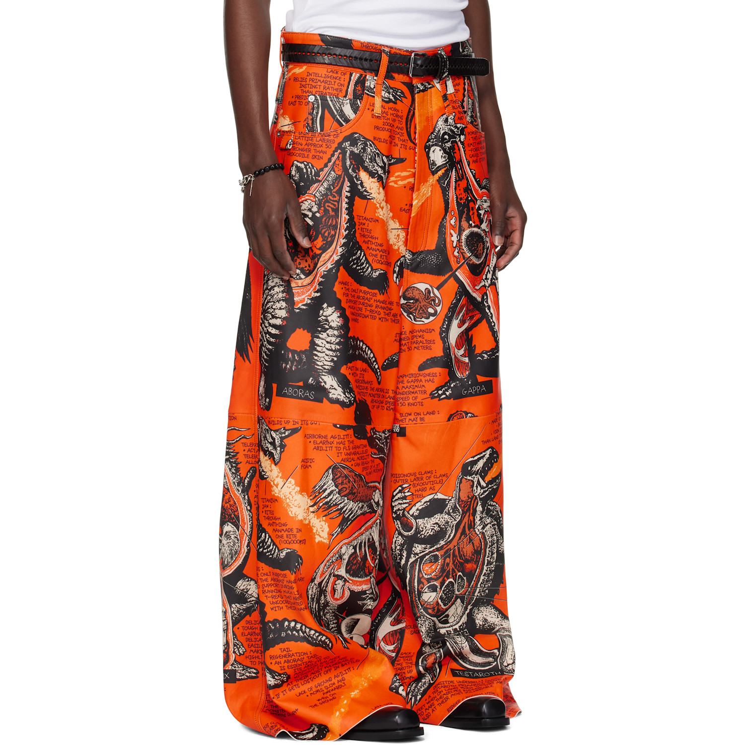 Lu'u Dan Orange Dumpster Leather Pants 