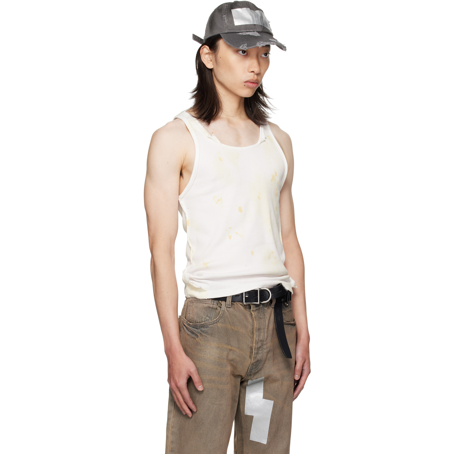 Alexander Digenova Gray Layered Tank Top 
