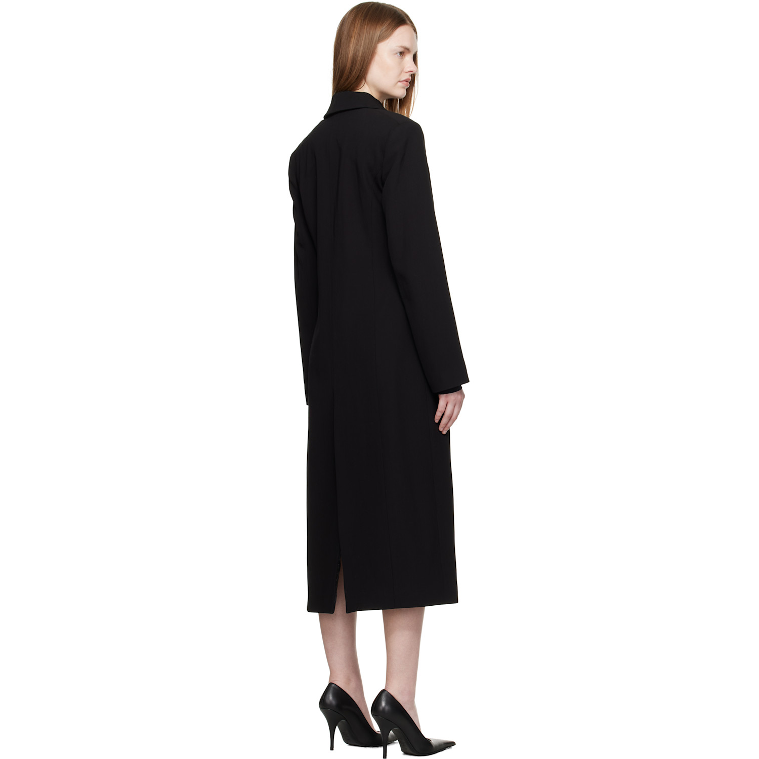  Mugler Black Pierced Tailored Coat 