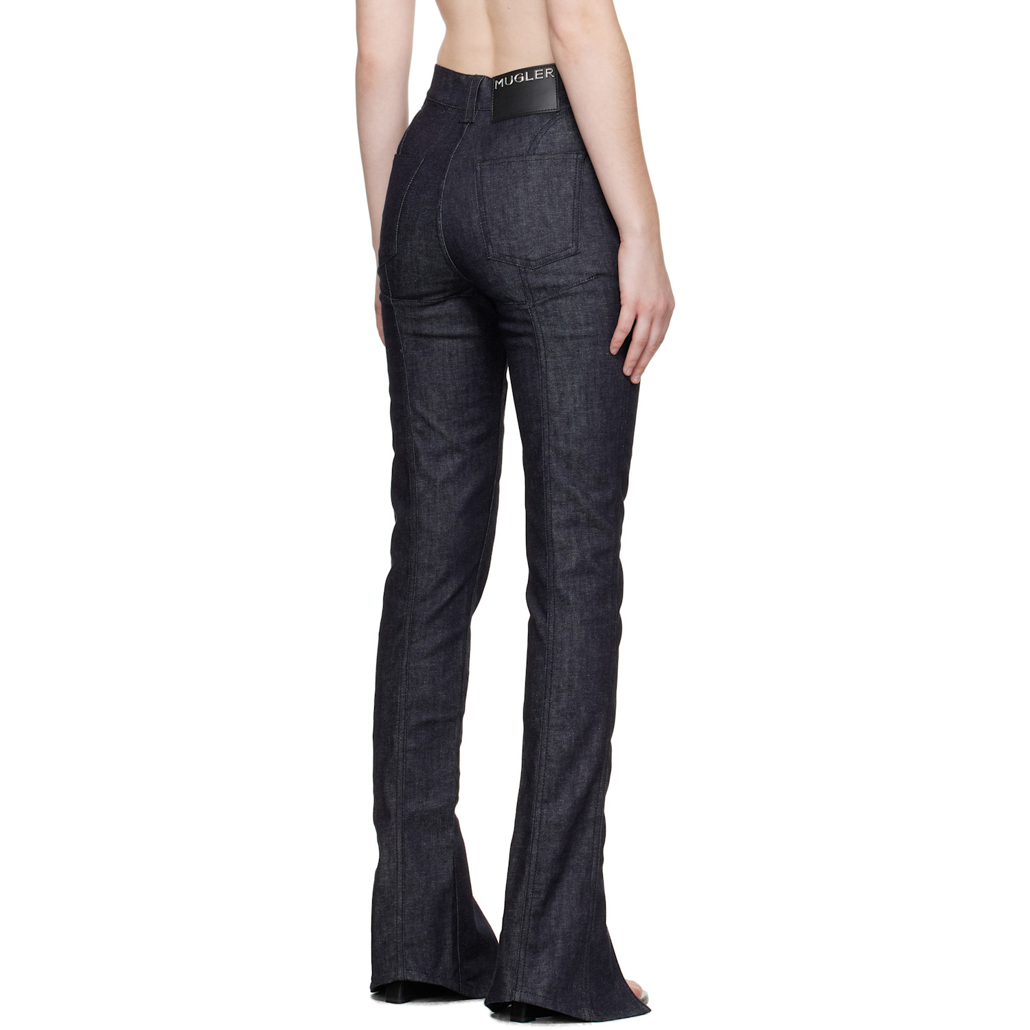  Mugler Indigo Paneled Jeans 