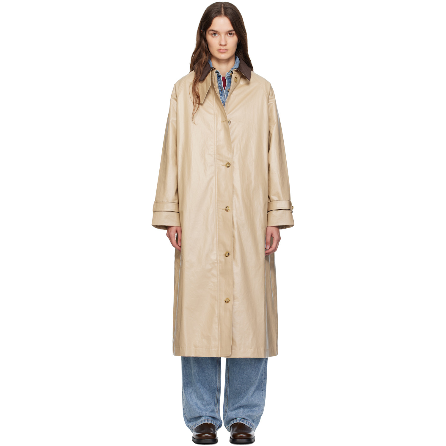 Still Here Khaki Kent Trench Coat