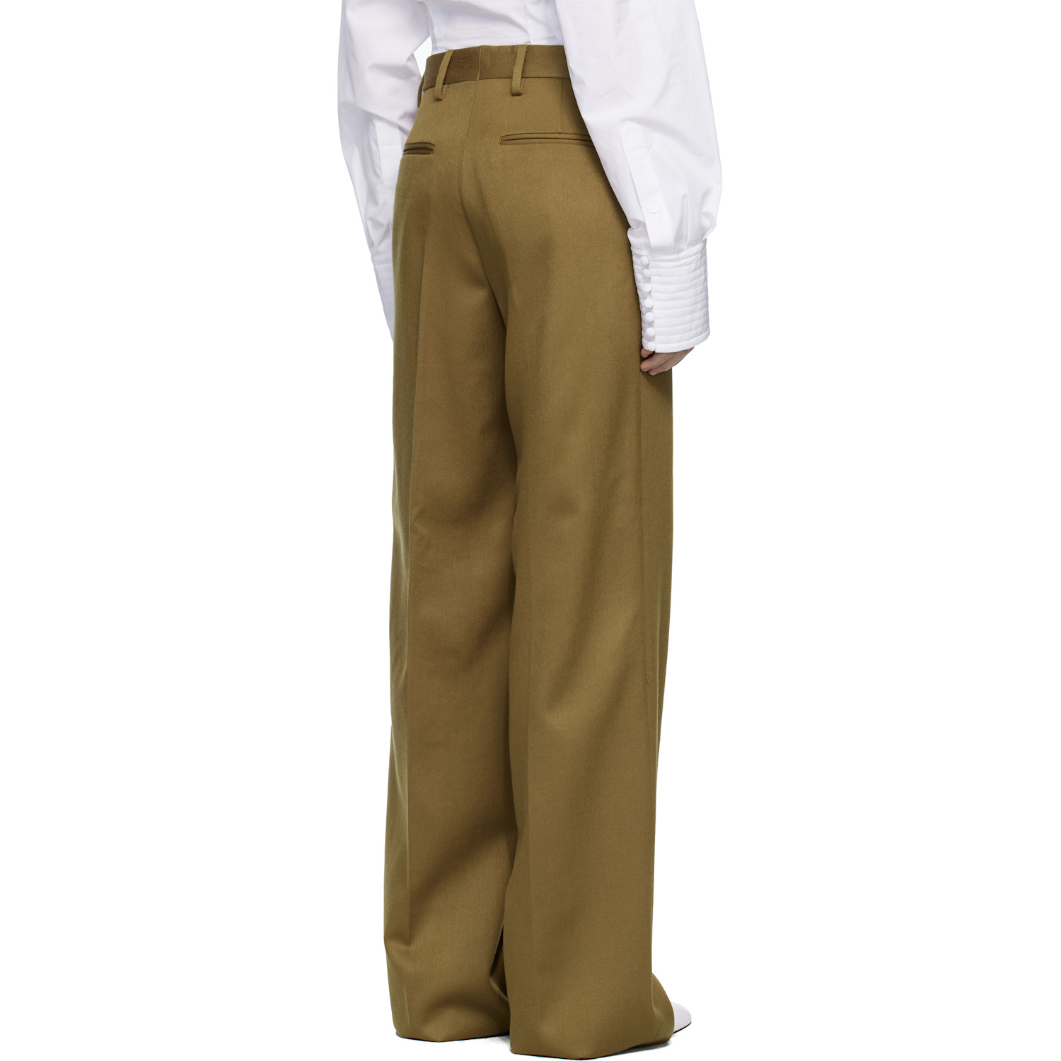  Dries Van Noten Beige Tailored Wool Trousers 
