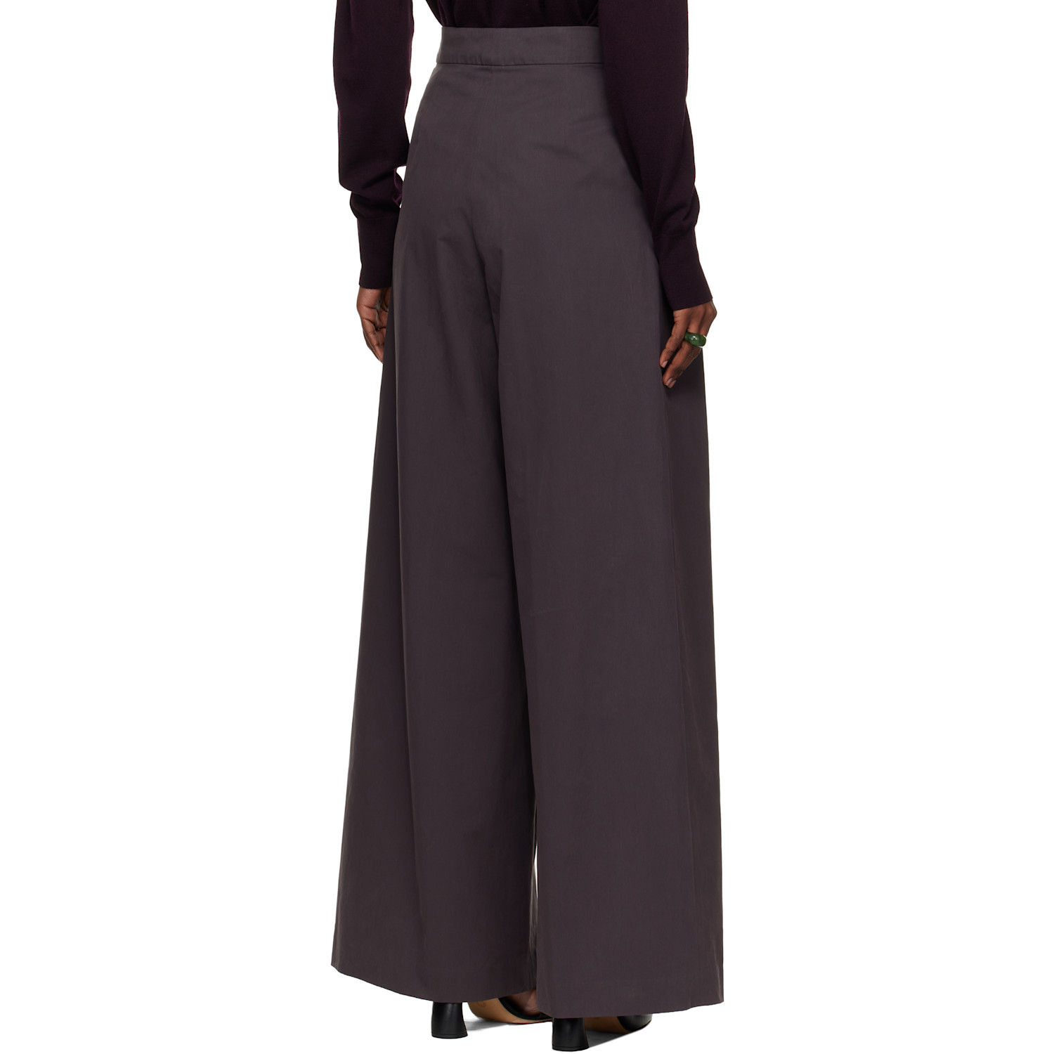  Dries Van Noten Brown Heavy Cotton Poplin Trousers 