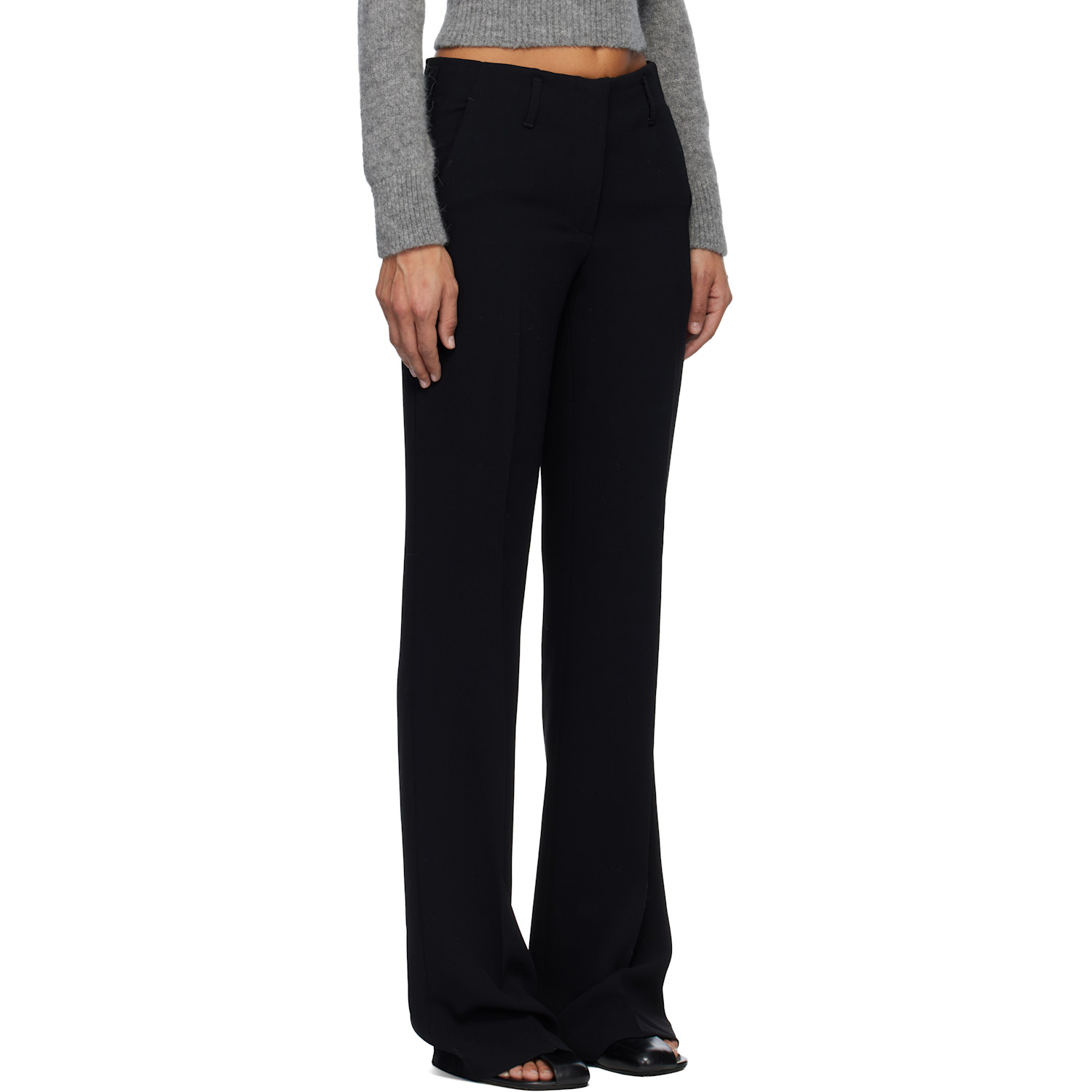  Dries Van Noten Black Crêpe Trousers 