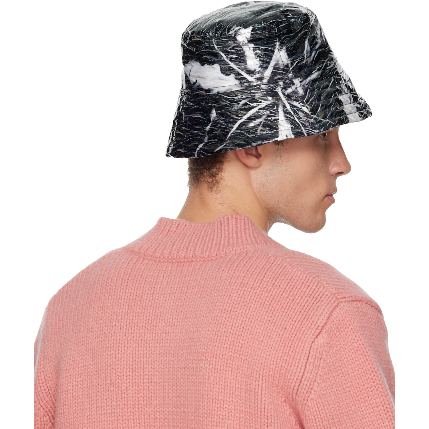  Dries Van Noten Black Coated Bucket Hat 