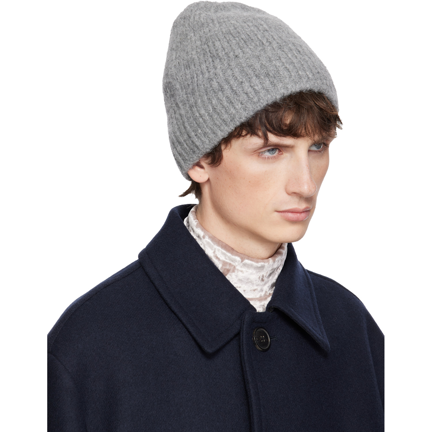  Dries Van Noten Gray Alpaca Blend Beanie 