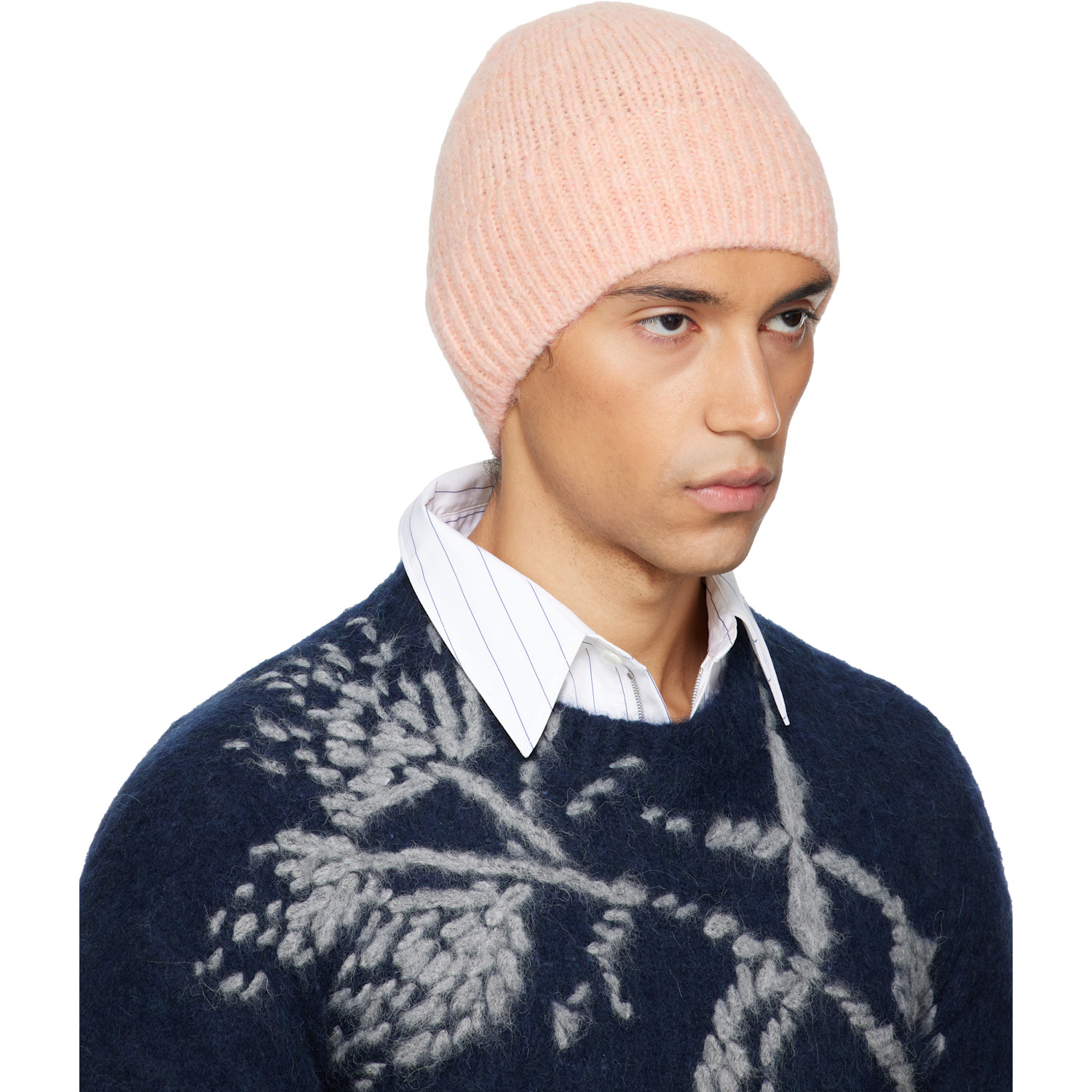  Dries Van Noten Pink Alpaca Blend Beanie 