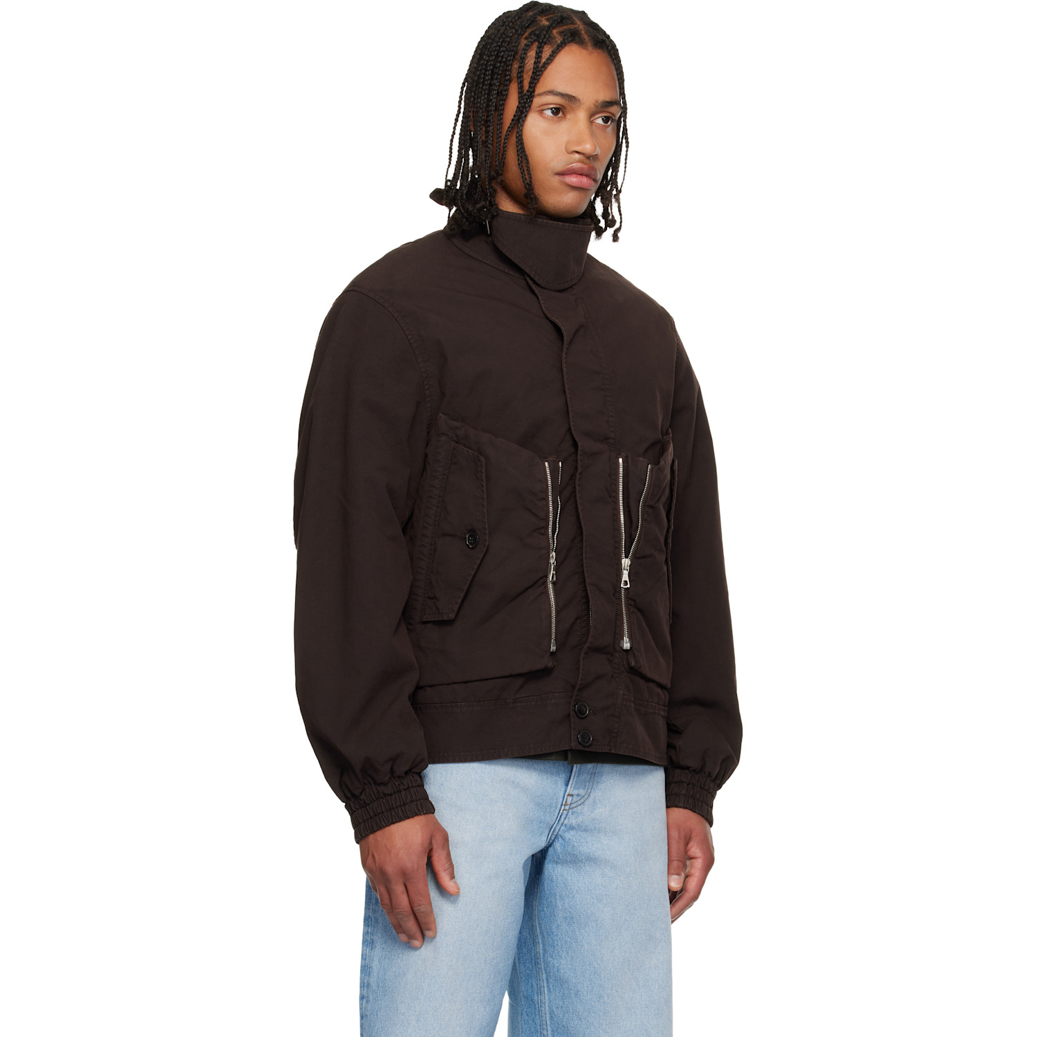 Dries Van Noten Brown Overdyed Shell Jacket 