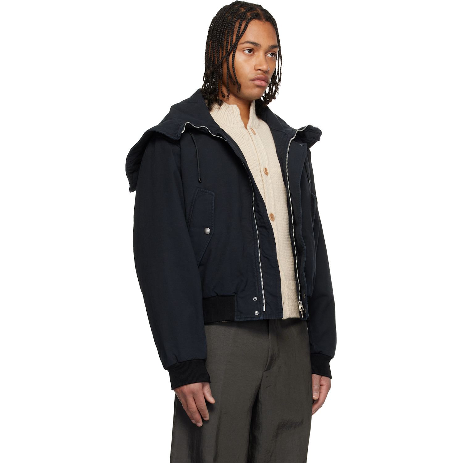  Dries Van Noten Navy Overdyed Jacket 