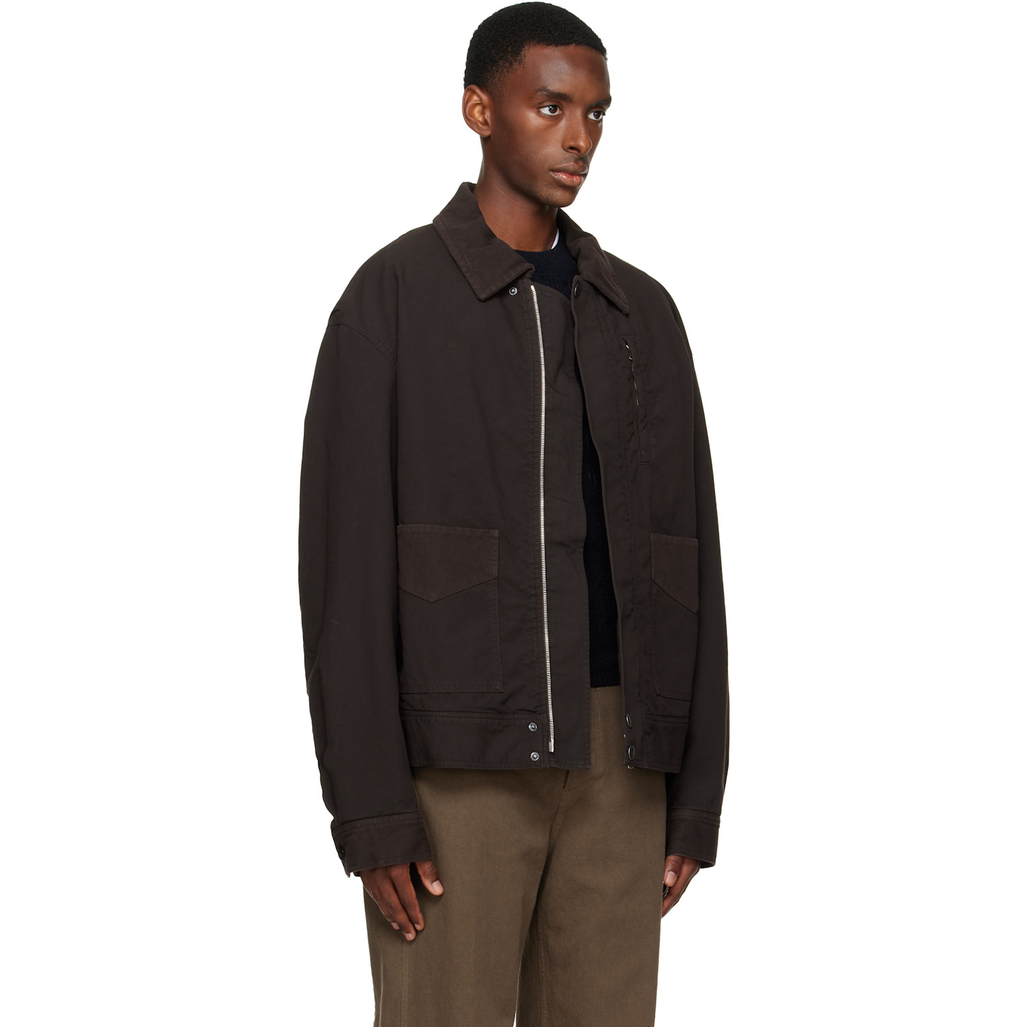  Dries Van Noten Brown Insulated Jacket 