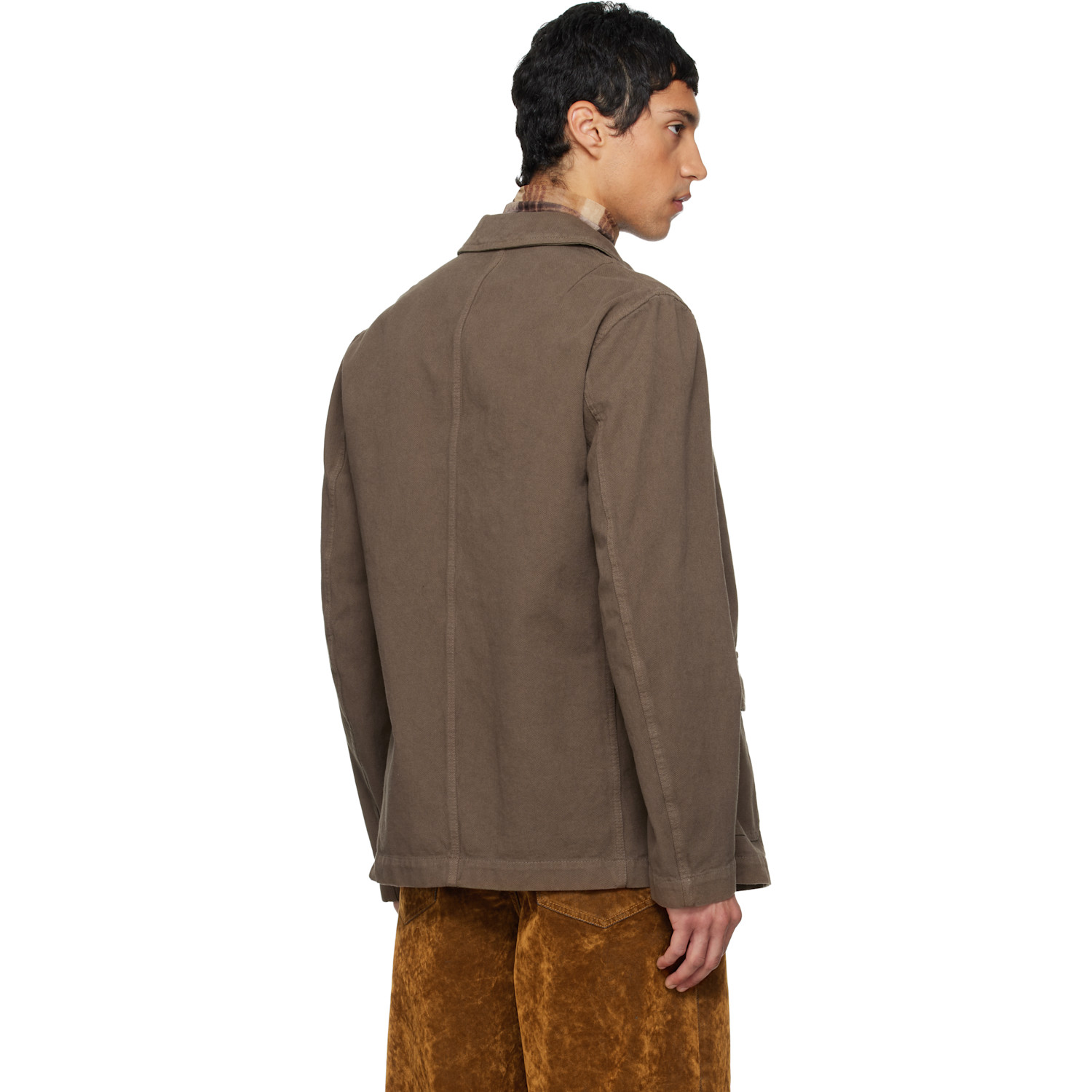  Dries Van Noten Brown Twill Jacket 