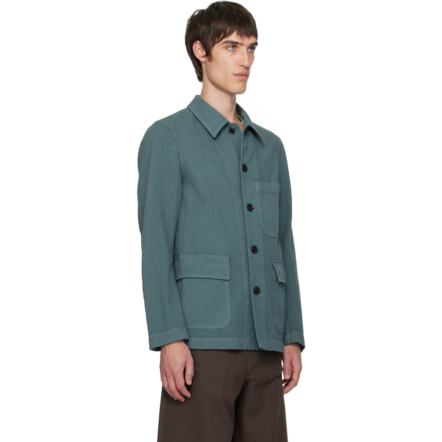  Dries Van Noten Gray Cotton Twill Jacket 