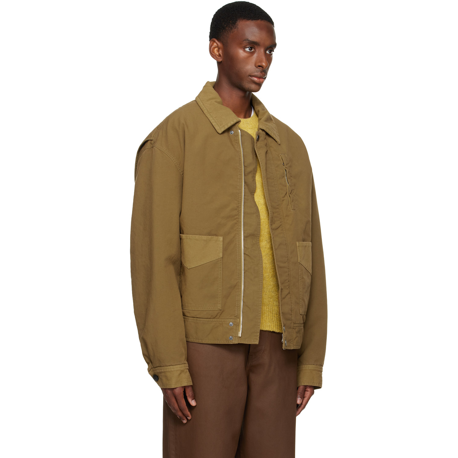  Dries Van Noten Khaki Insulated Jacket 