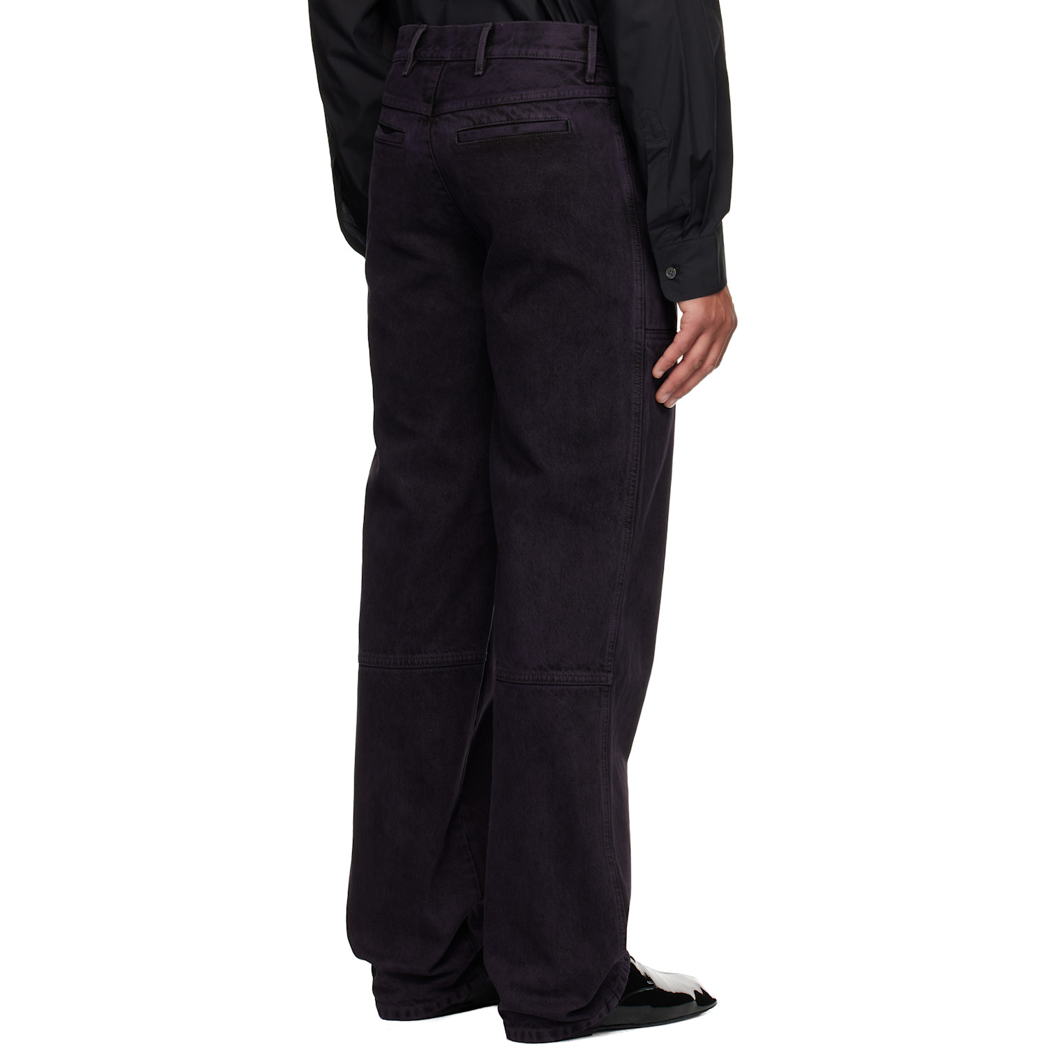  Dries Van Noten Purple Paneled Jeans 