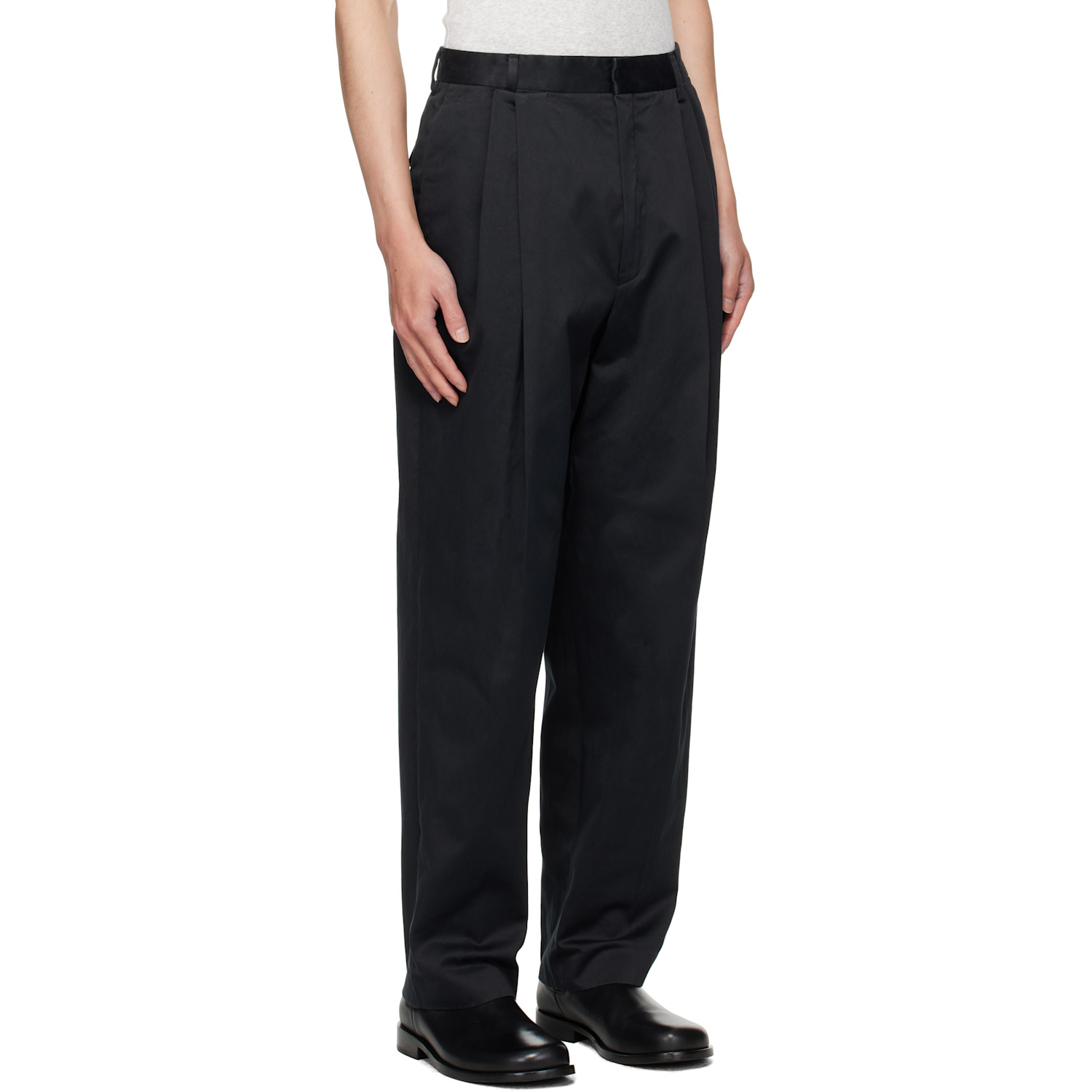  Dries Van Noten Black Pleated Trousers 
