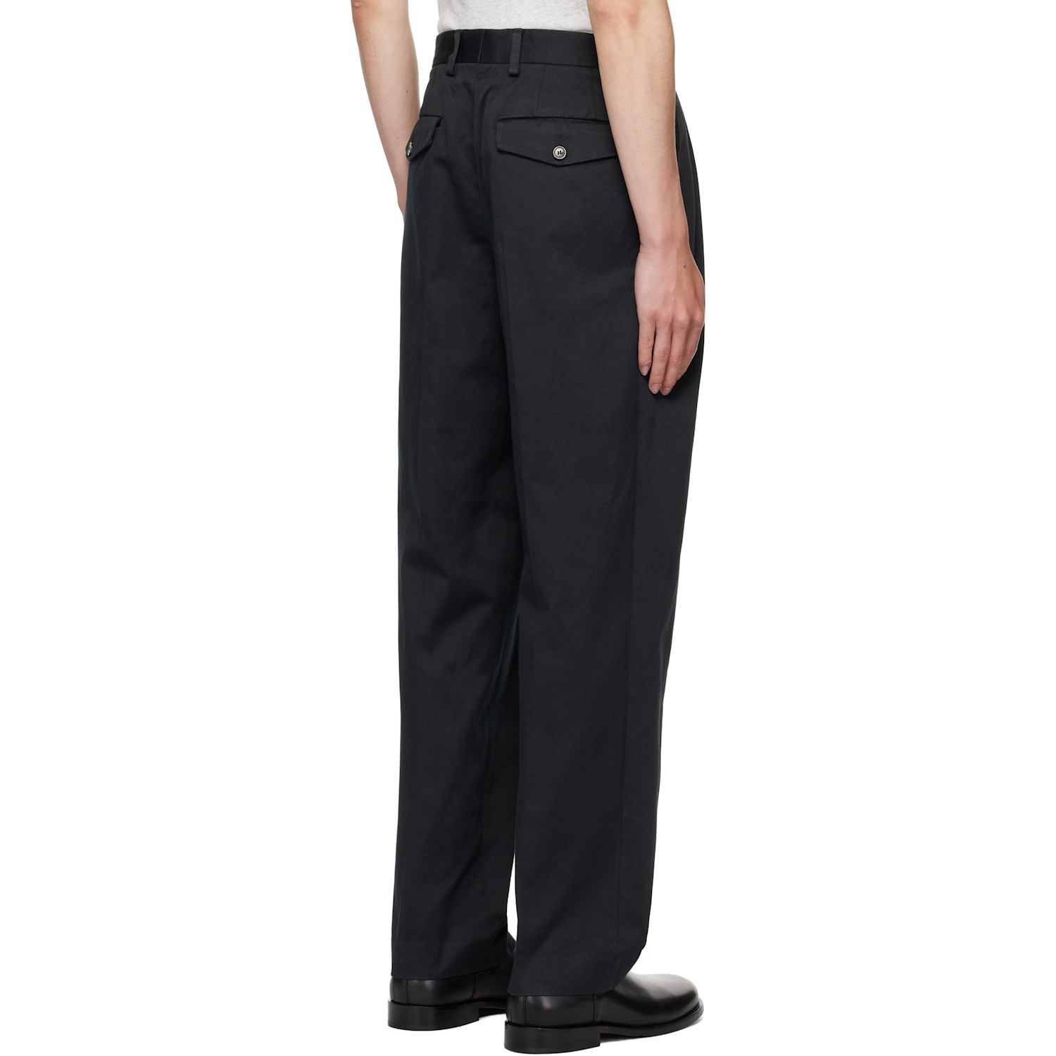  Dries Van Noten Black Pleated Trousers 