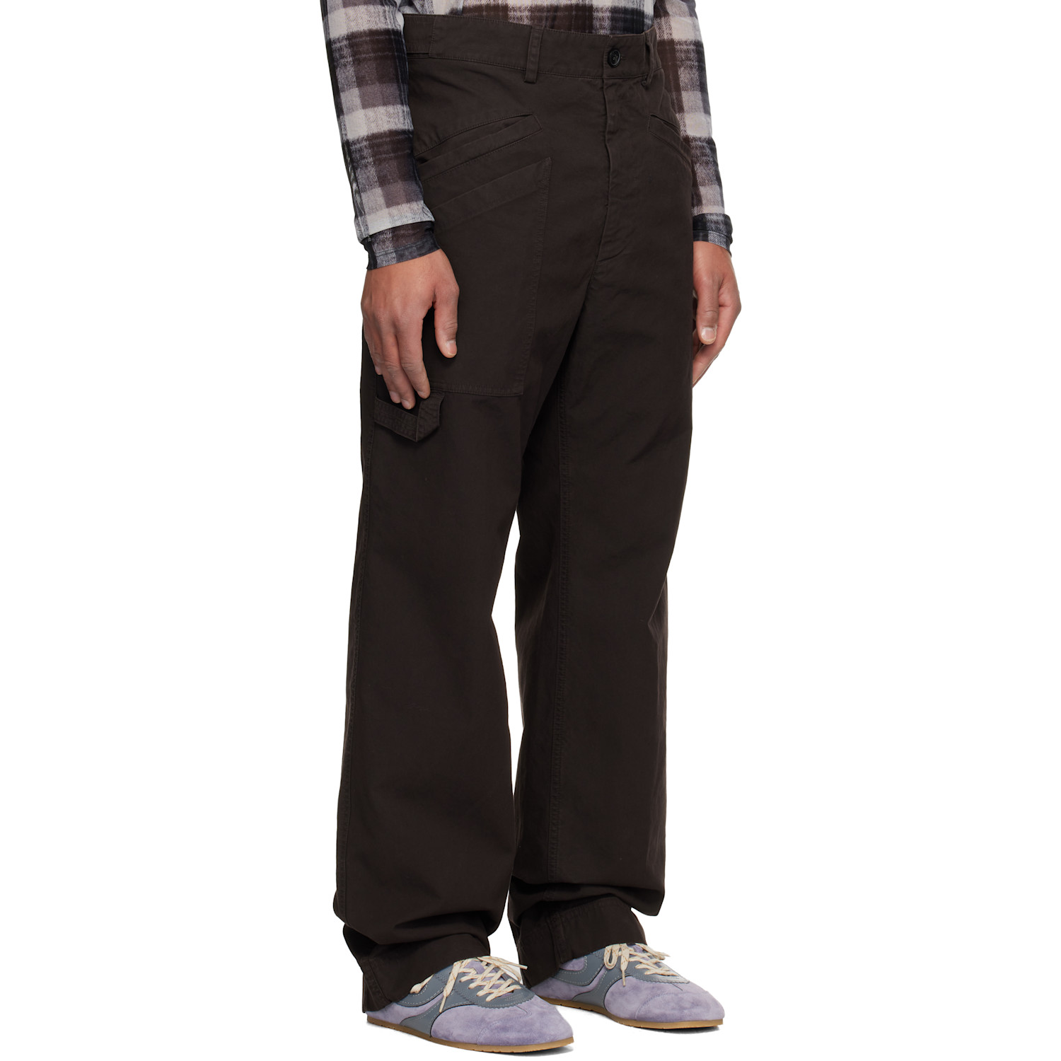  Dries Van Noten Brown Cotton Trousers 