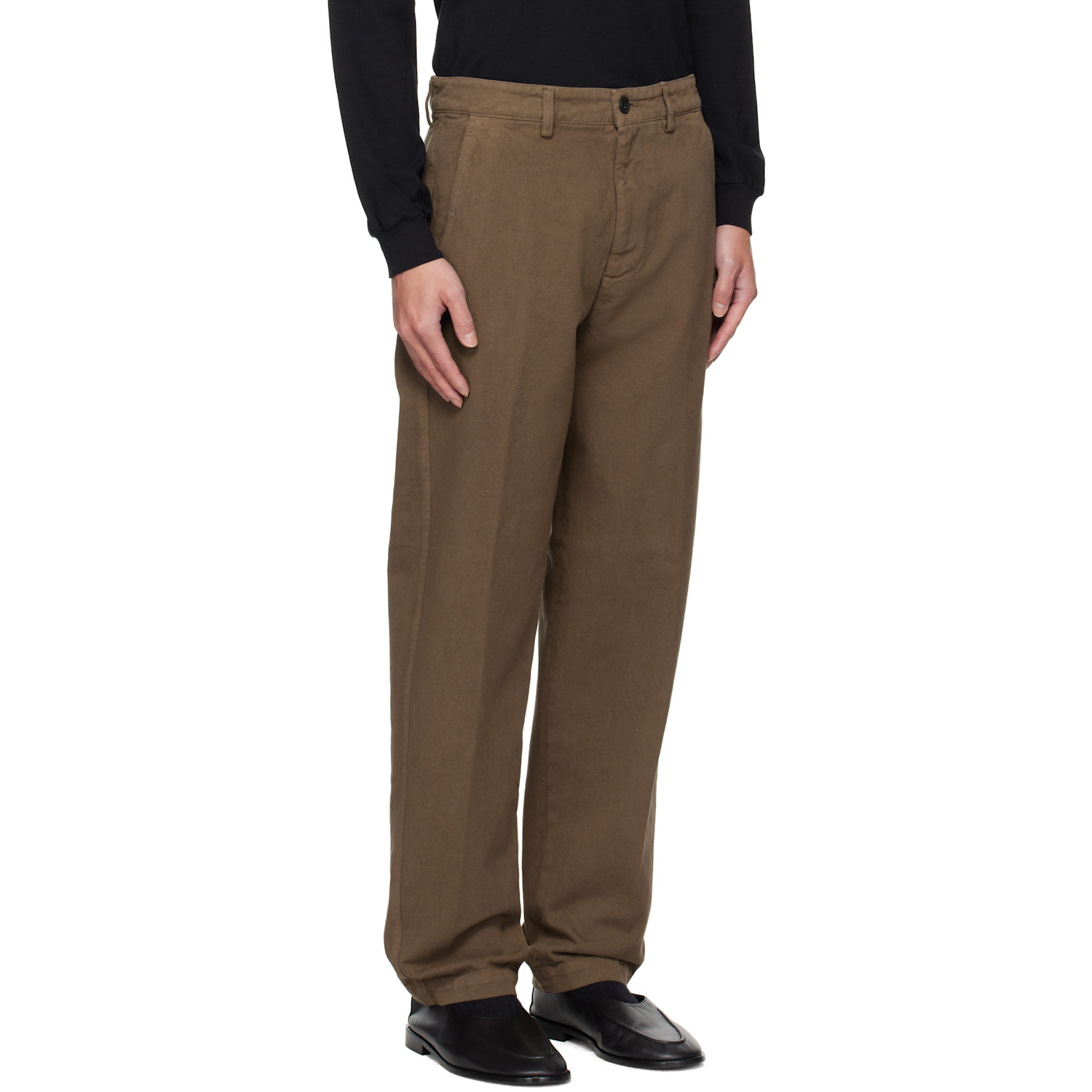  Dries Van Noten Brown Overdyed Trousers 