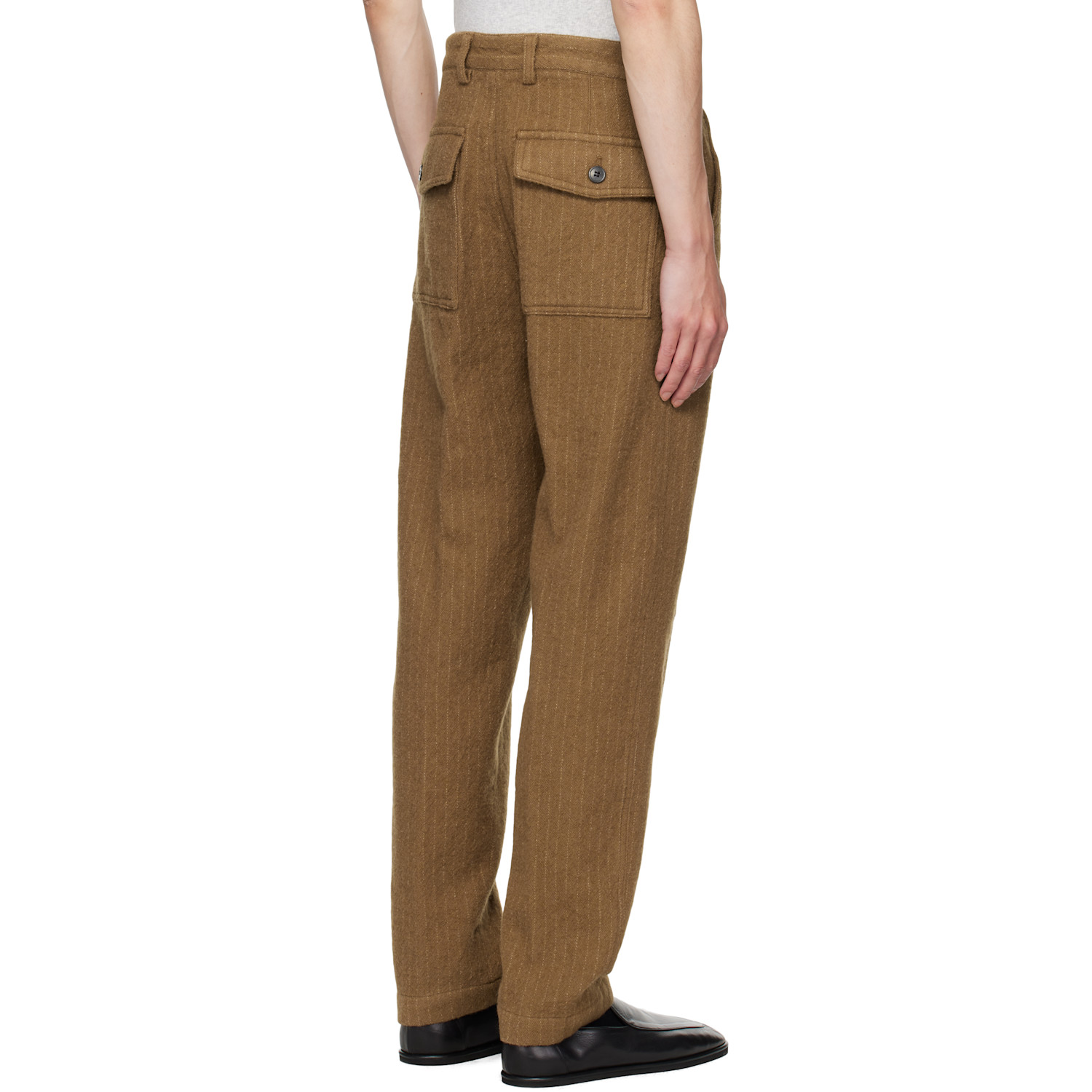  Dries Van Noten Tan Striped Trousers 