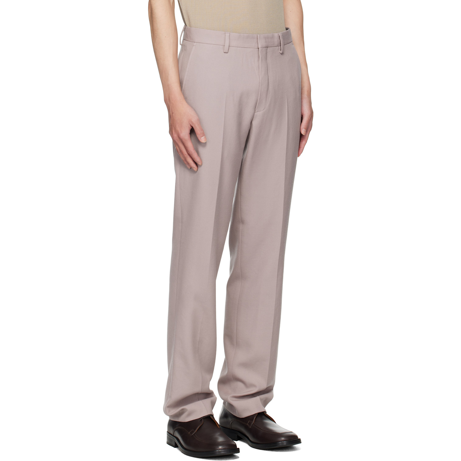  Dries Van Noten Purple Wool Trousers 