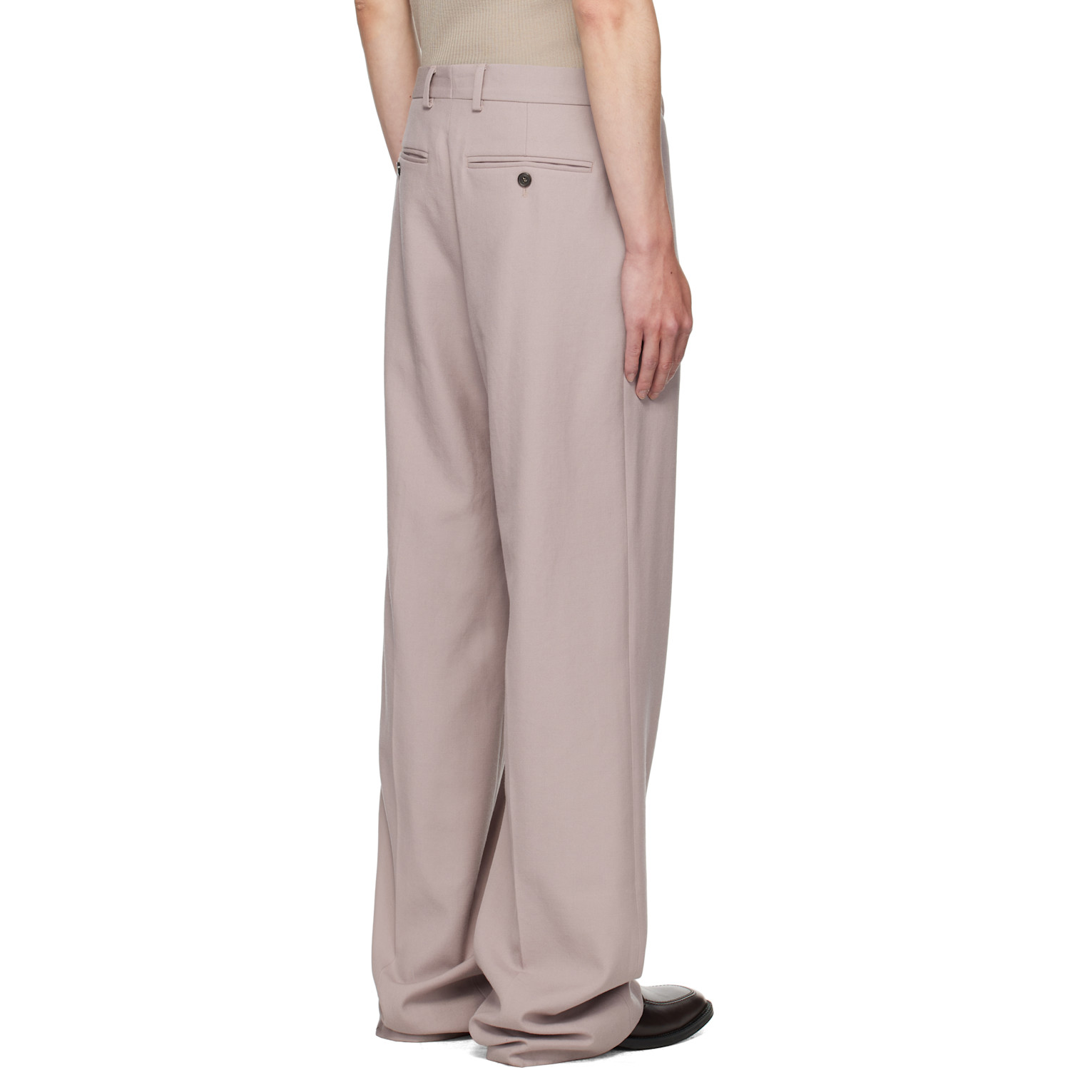  Dries Van Noten Purple Pleated Trousers 