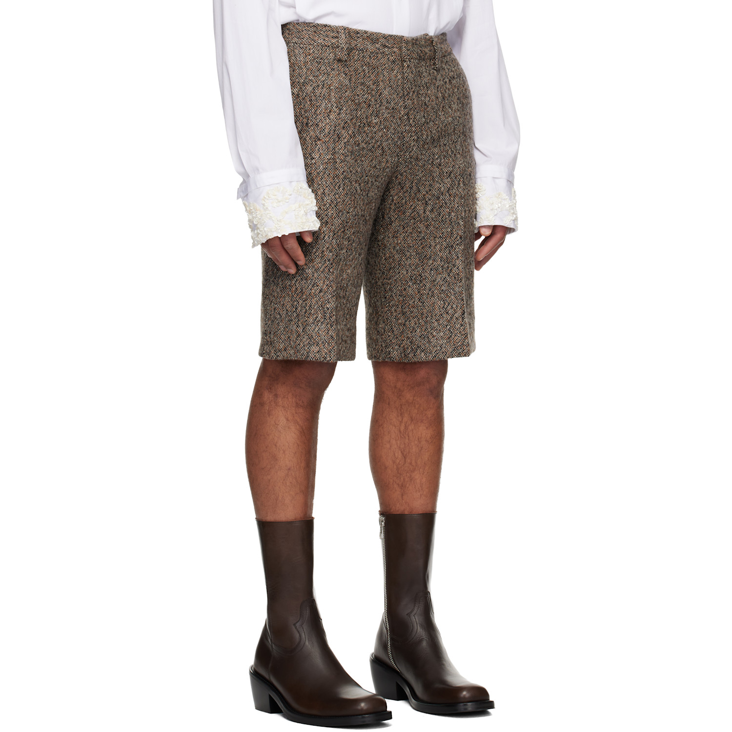  Dries Van Noten Multicolor Tailored Wool Shorts 