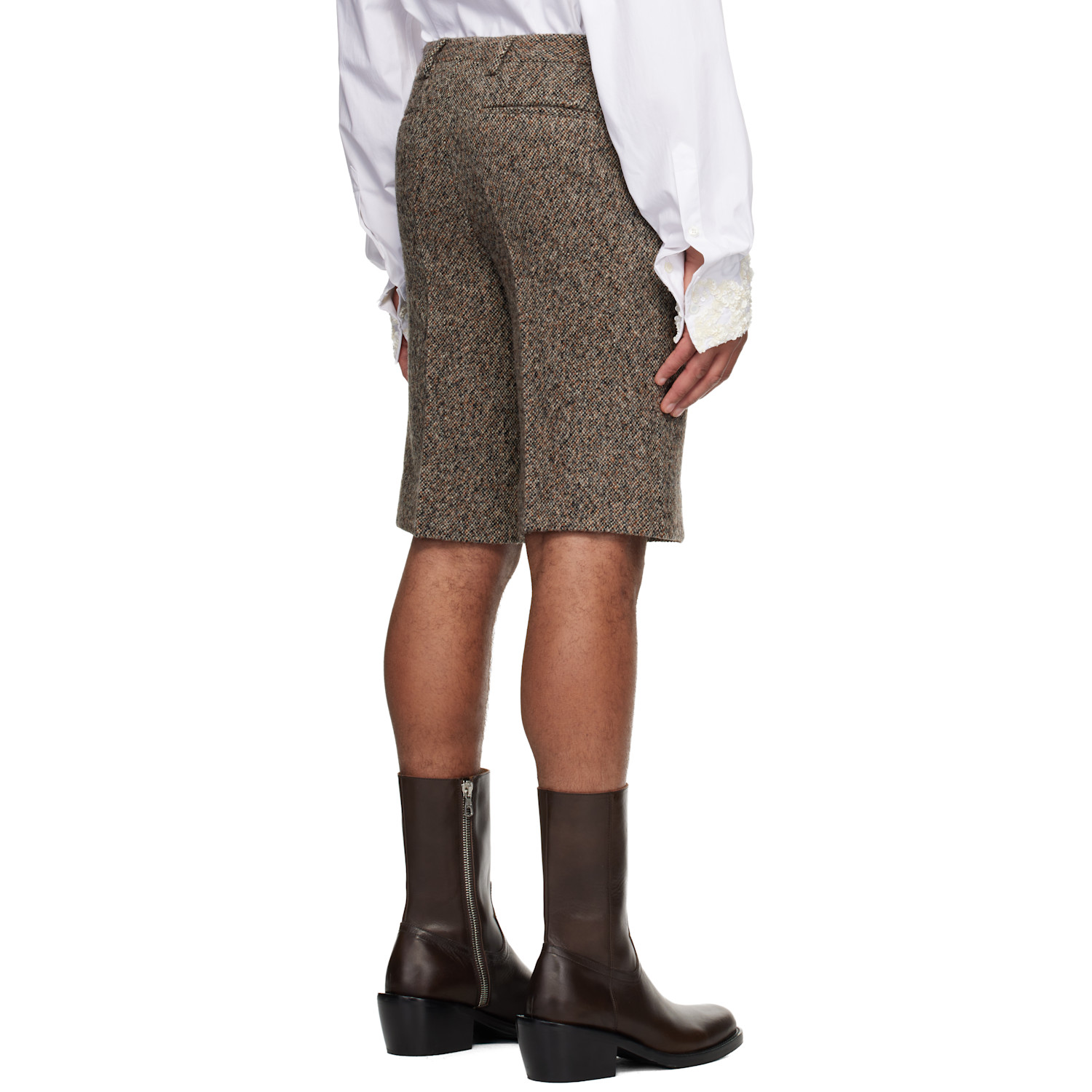  Dries Van Noten Multicolor Tailored Wool Shorts 