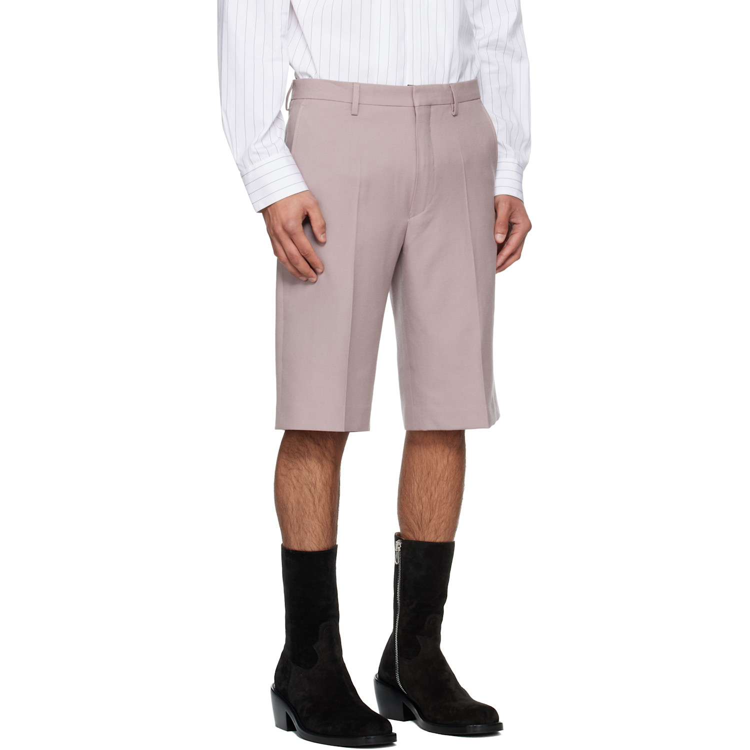  Dries Van Noten Pink Wool Shorts 